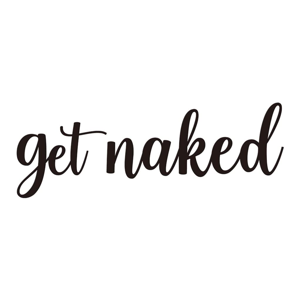 Naked Metal Wall Letters - Black Bathroom Decor for Home, Housewarming, Wedding & Anniversary Gifts - Perfect for Bridal Showers & Wall Art Decorations | Ideal for Bathroom, Living Room & Bedroom Decor