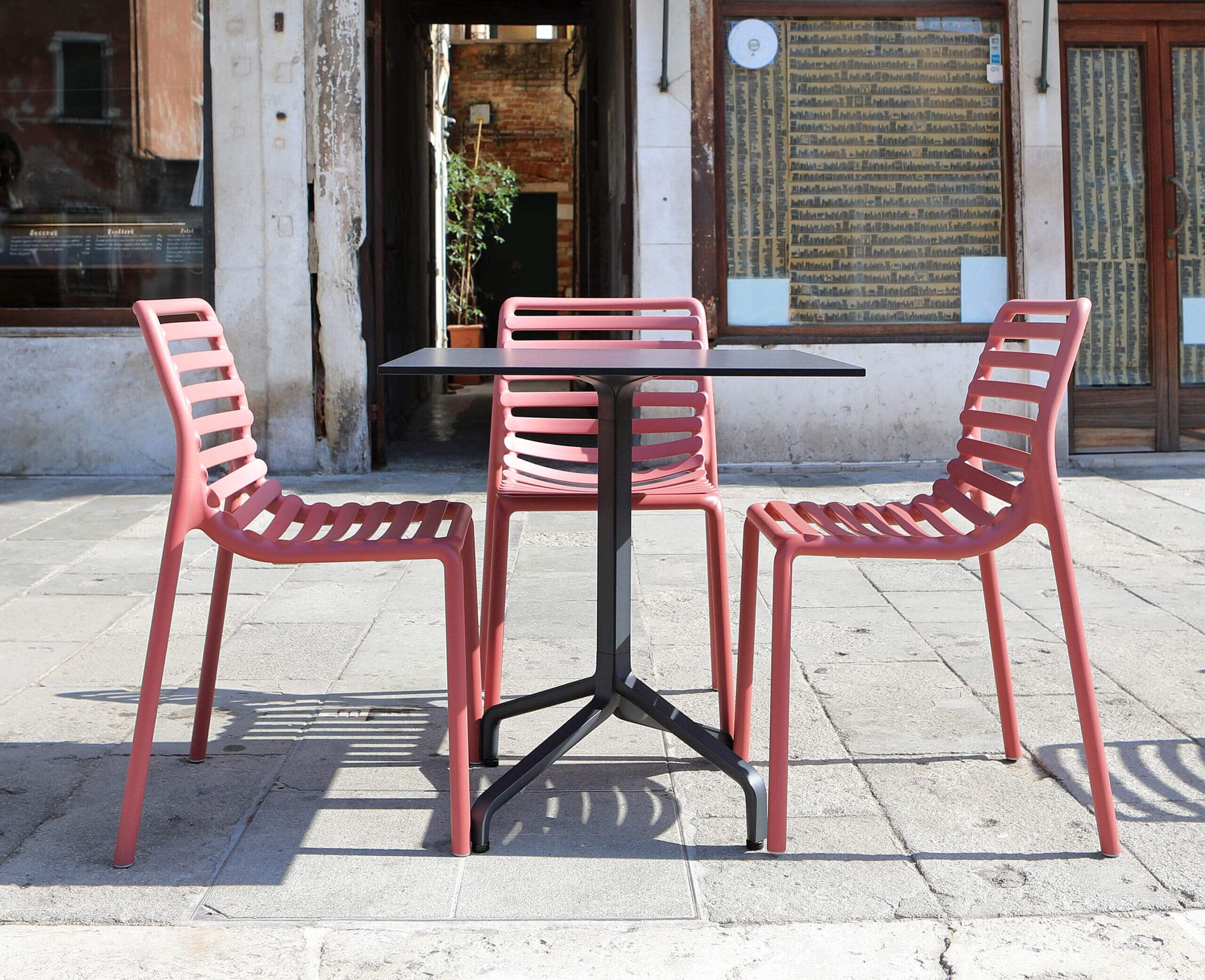 Nardi Doga Outdoor Side Chair - Modern Patio Dining Chair, Weather-Resistant Polypropylene Design for Garden, Poolside & Terrace Use