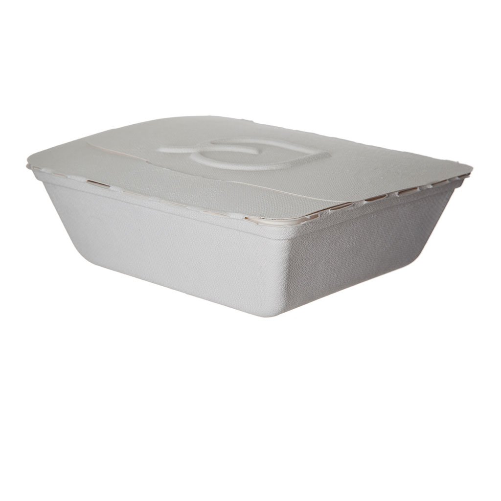 Eco-Friendly Compostable Sugarcane Takeout Containers - 58 oz (150-Pack) | Biodegradable & Sustainable Food Storage for Restaurants, Catering & Picnics | EP-FSC58 White