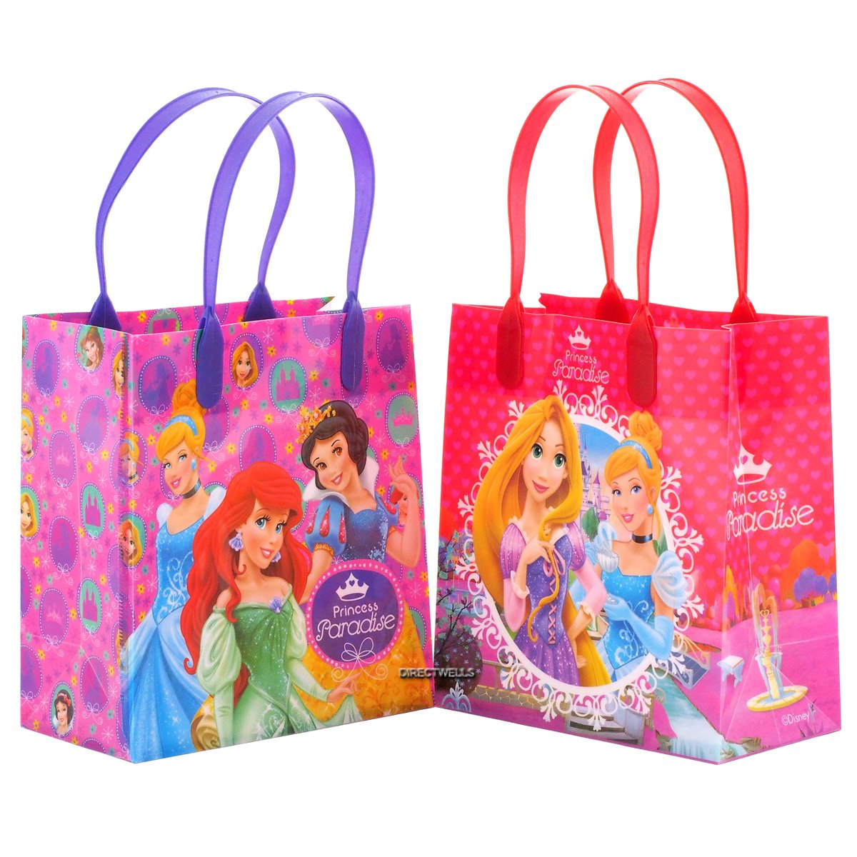 Disney Princess Party Favor Bags - 12 Pack Reusable Goodie Bags for Birthday Party Favors, Baby Shower Gifts & Kids Party Supplies | Perfect for Disney Themed Celebrations, Classroom Rewards & Party Decorations