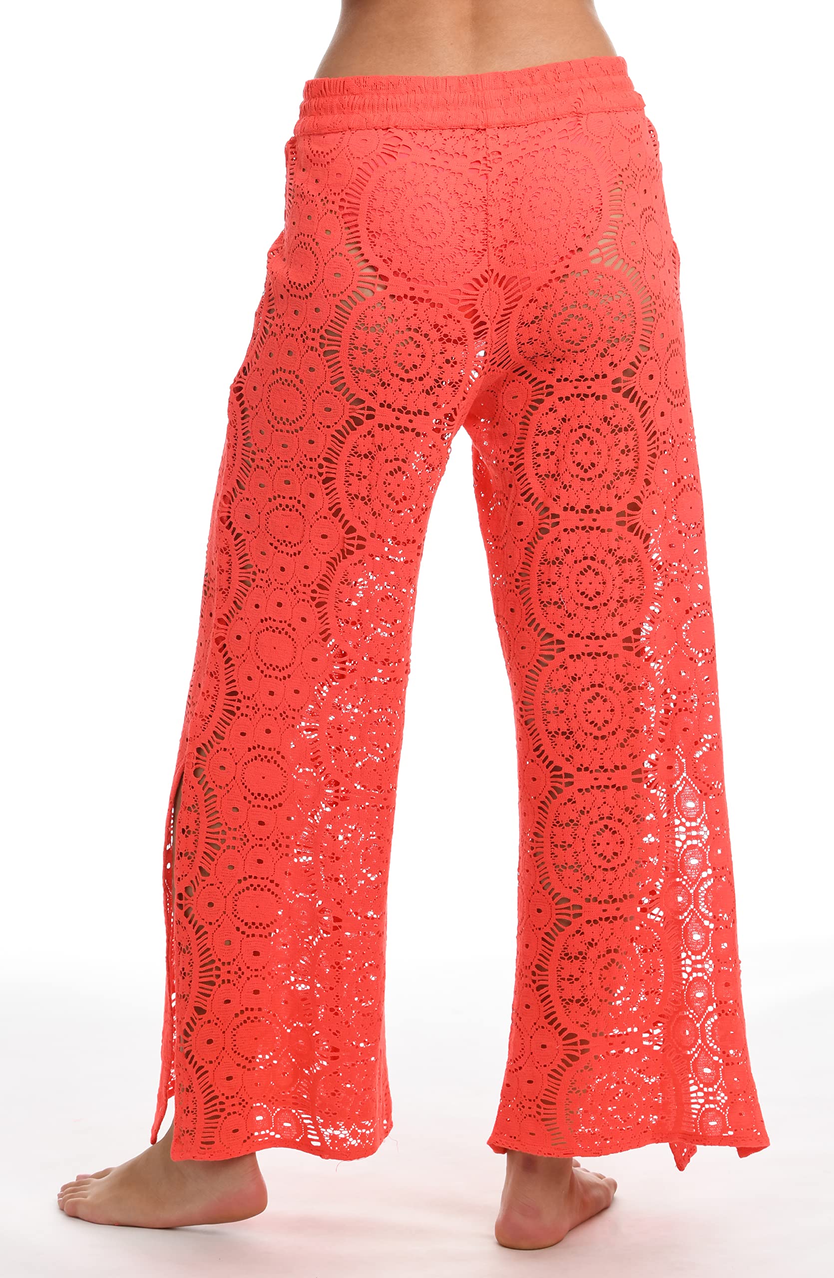 Sunshine 79 Women's Flowy Palazzo Pants - Beach Cover Up, Swimwear Wrap, Lightweight Quick-Dry Fabric for Pool, Vacation & Summer Outfits