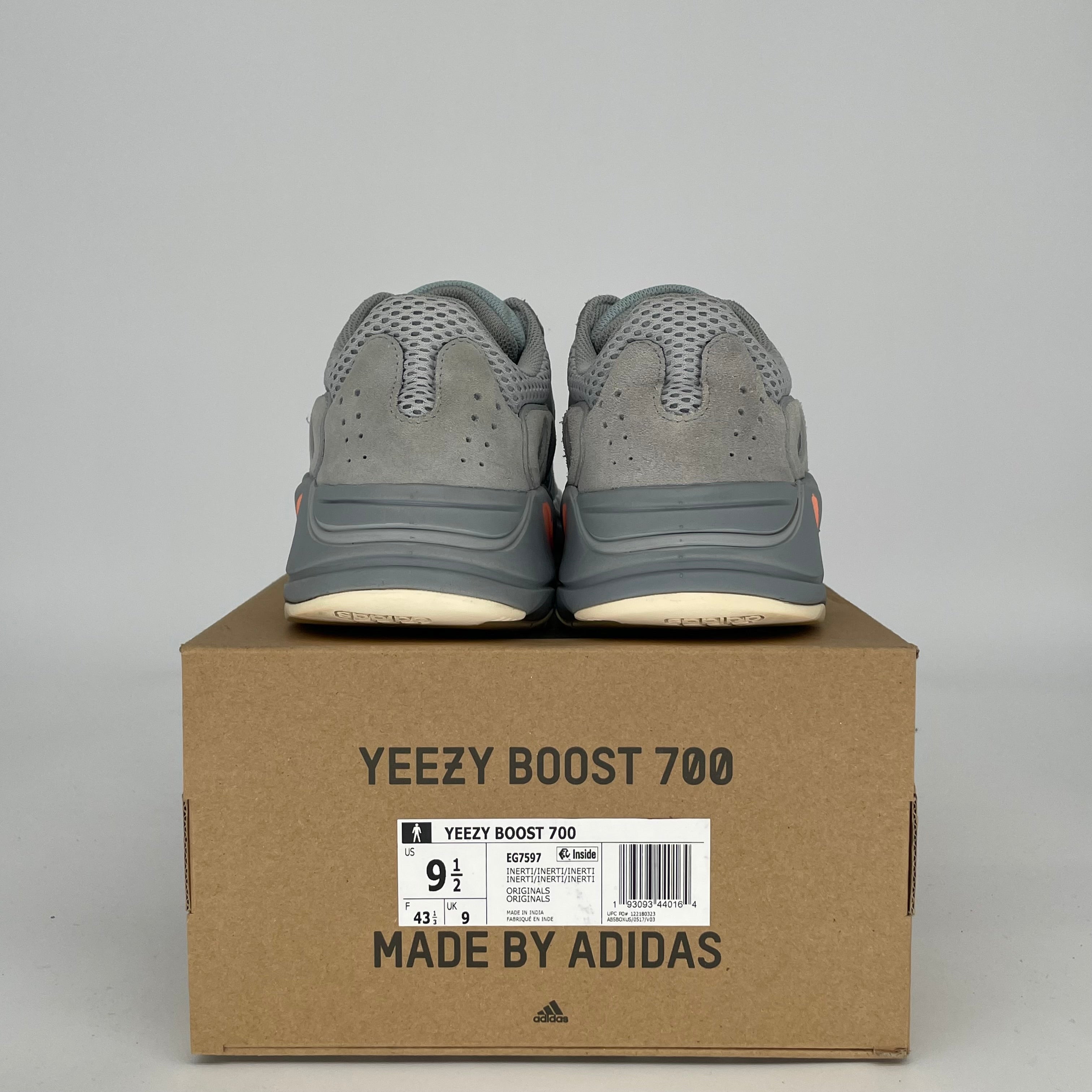 Adidas Yeezy 700 Inertia Sneakers - Men's Size 9.5 (EG7597) | Comfortable Running Shoes for Casual Wear & Street Style Fashion