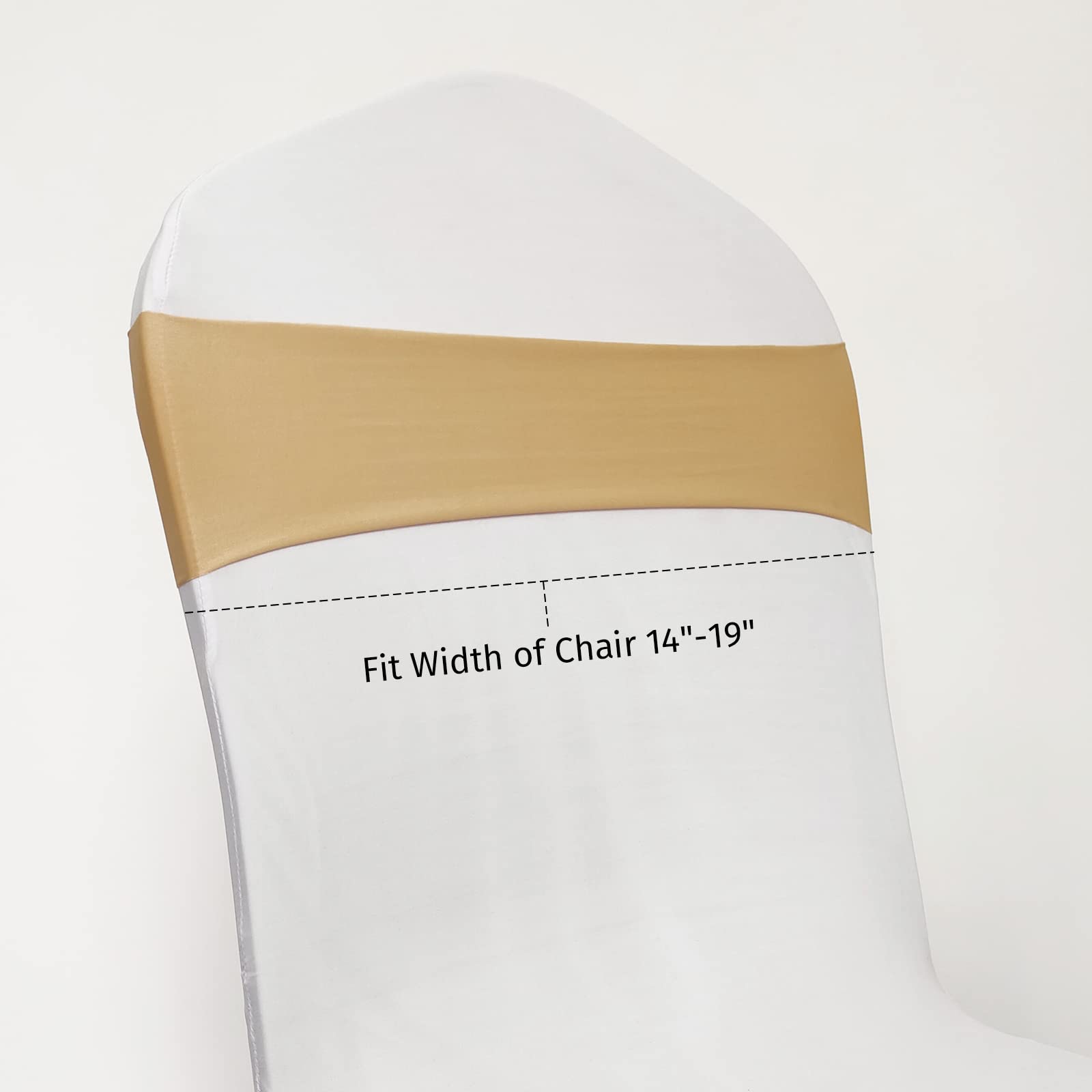 Elegant Wedding Chair Sashes with Bowknot - Set of 60 Champagne Organza Ribbon Bands for Reception, Banquet & Party Decorations - Perfect for Bridal Showers, Anniversary Celebrations and Special Events