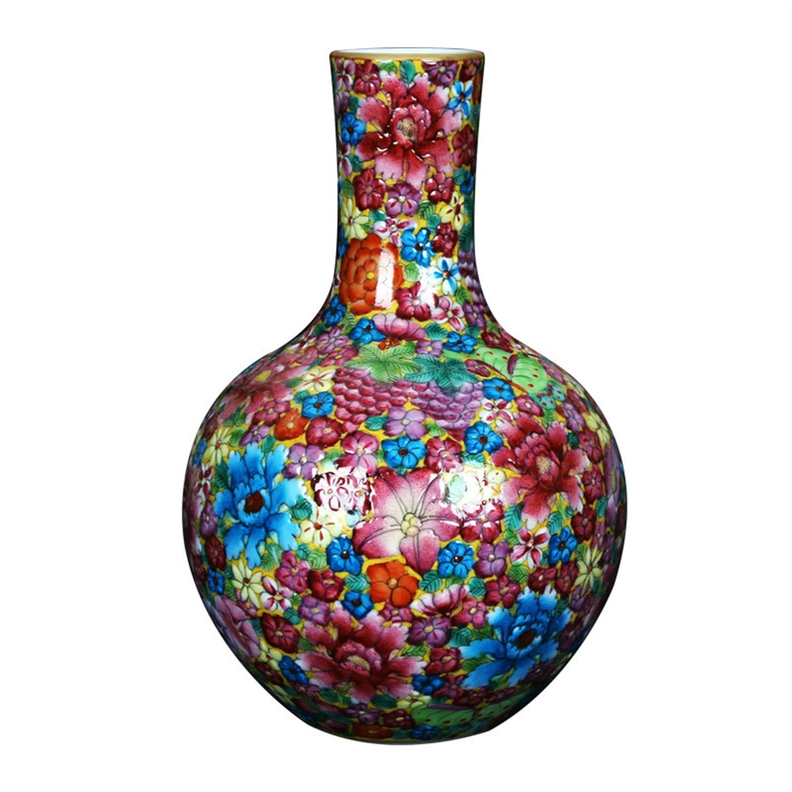 Elegant Classic Ceramic Flower Vase for Centerpieces - Blue Porcelain Home & Office Decor - Perfect for Weddings, Dining Tables, and Interior Design Accents