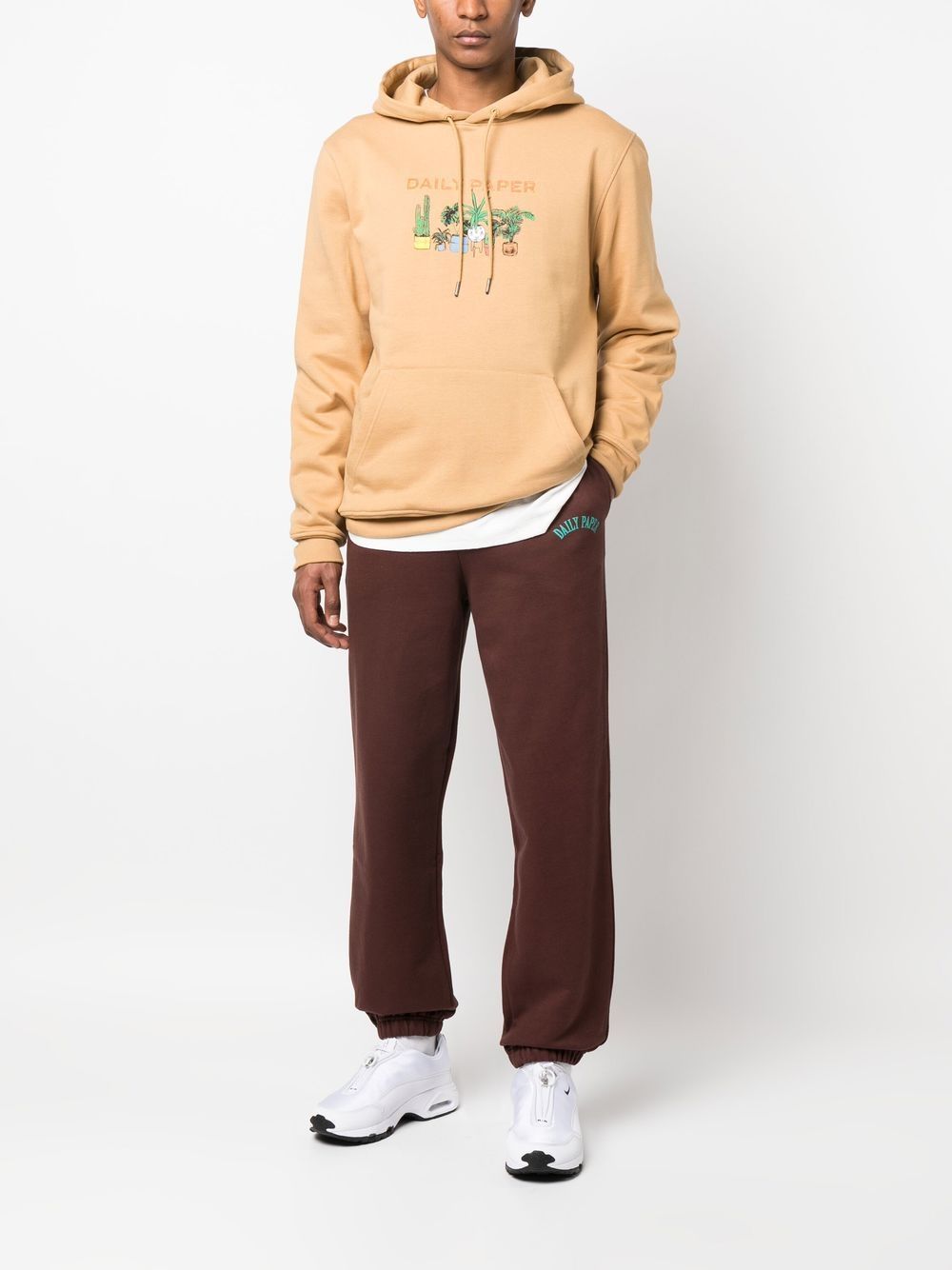 DAILY PAPER Men's Casual Brown Trousers - Comfortable Slim Fit Pants for Everyday Wear, Street Style & Office Outfits