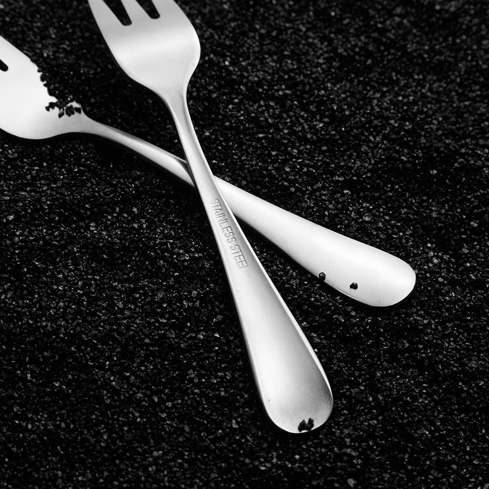 Premium Snamonkia 12-Piece Stainless Steel Appetizer Forks Set - 5.4 Inch 3-Tine Mini Dessert Forks for Cocktails, Salads, Fruits | Perfect for Parties, Travel, Picnics & Home Entertaining