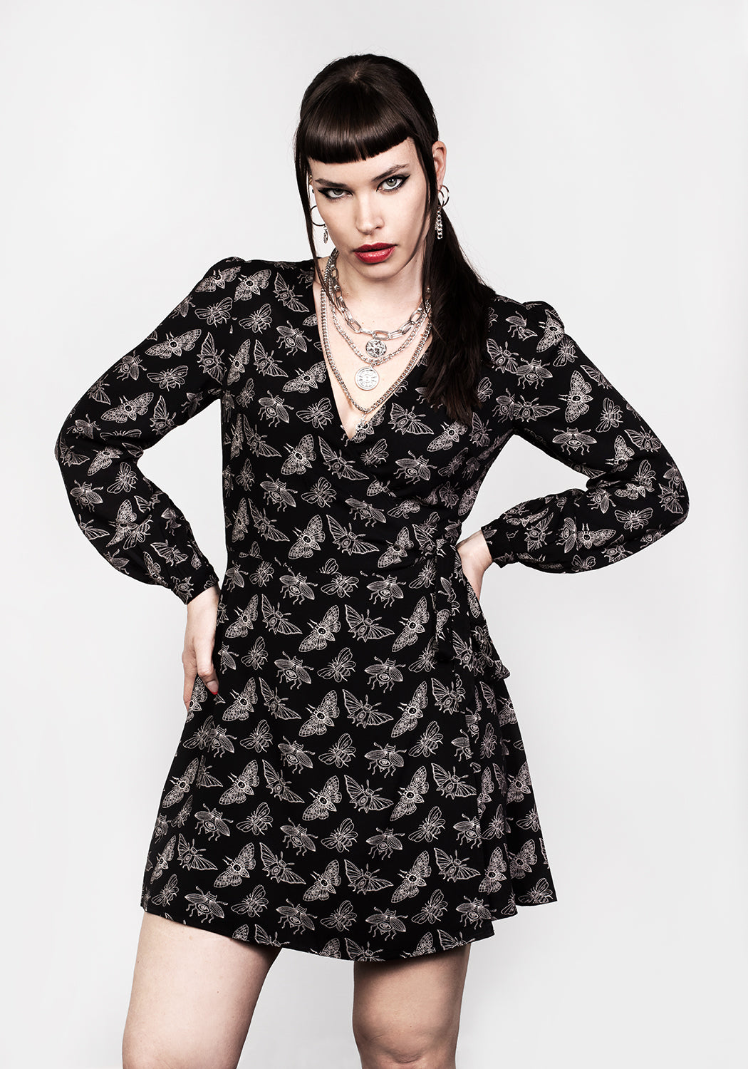 MORTMOTH Wrap Mini Dress for Women - Sexy Sleeveless Bodycon Party Dress - Perfect for Night Out, Club, Date Night, and Special Occasions