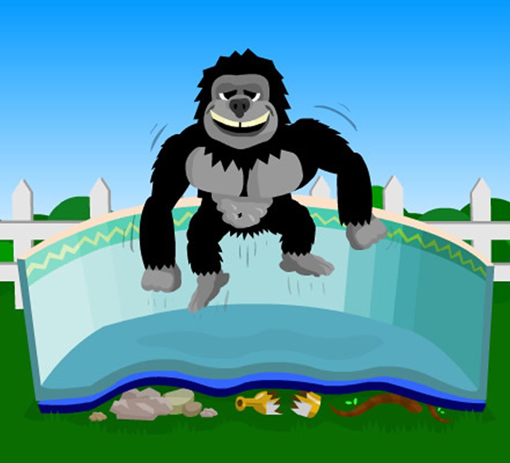 Premium Gorilla Floor Padding for 18ft x 33ft Oval Above Ground Pools - Heavy Duty Splash Net Protection - Perfect for Backyard Swimming, Family Fun & Summer Relaxation