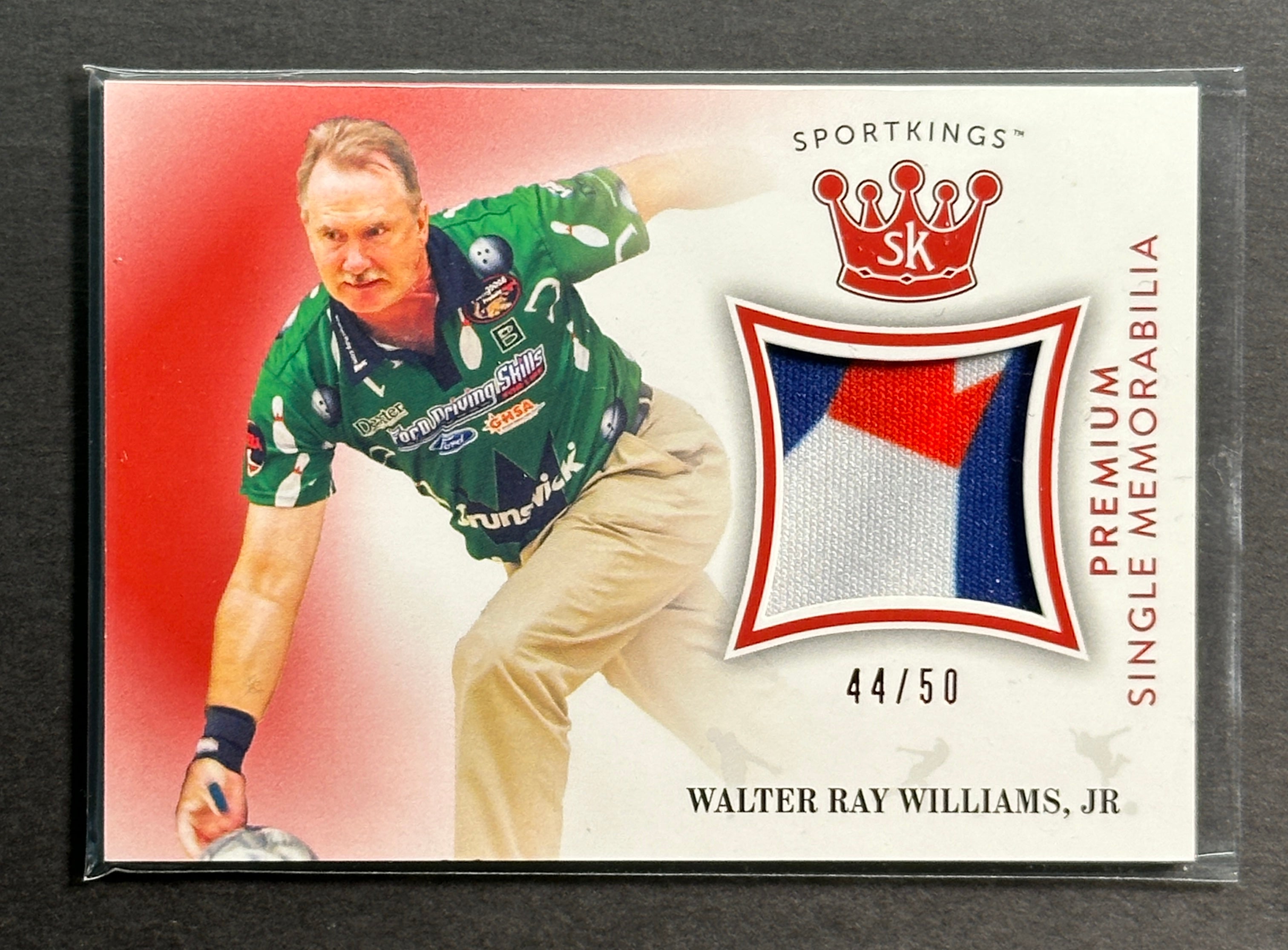 Walter Ray Williams Jr. 2018 Sportkings Premium Memorabilia Patch SP /50 - Limited Edition Collectible Trading Card - Perfect for Bowling Fans, Sports Memorabilia Collectors, and Card Investors