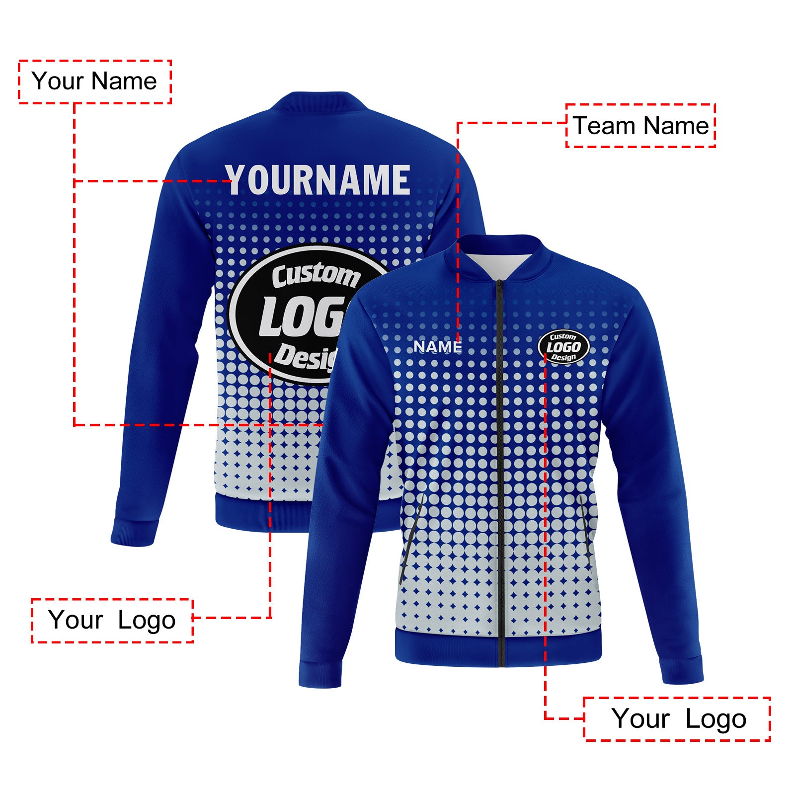 Custom Personalized Varsity Letterman Bomber Jacket with Full Snap Closure - PR092 D020346 2 - Perfect for School Sports, Graduation Gifts & Casual Streetwear Fashion