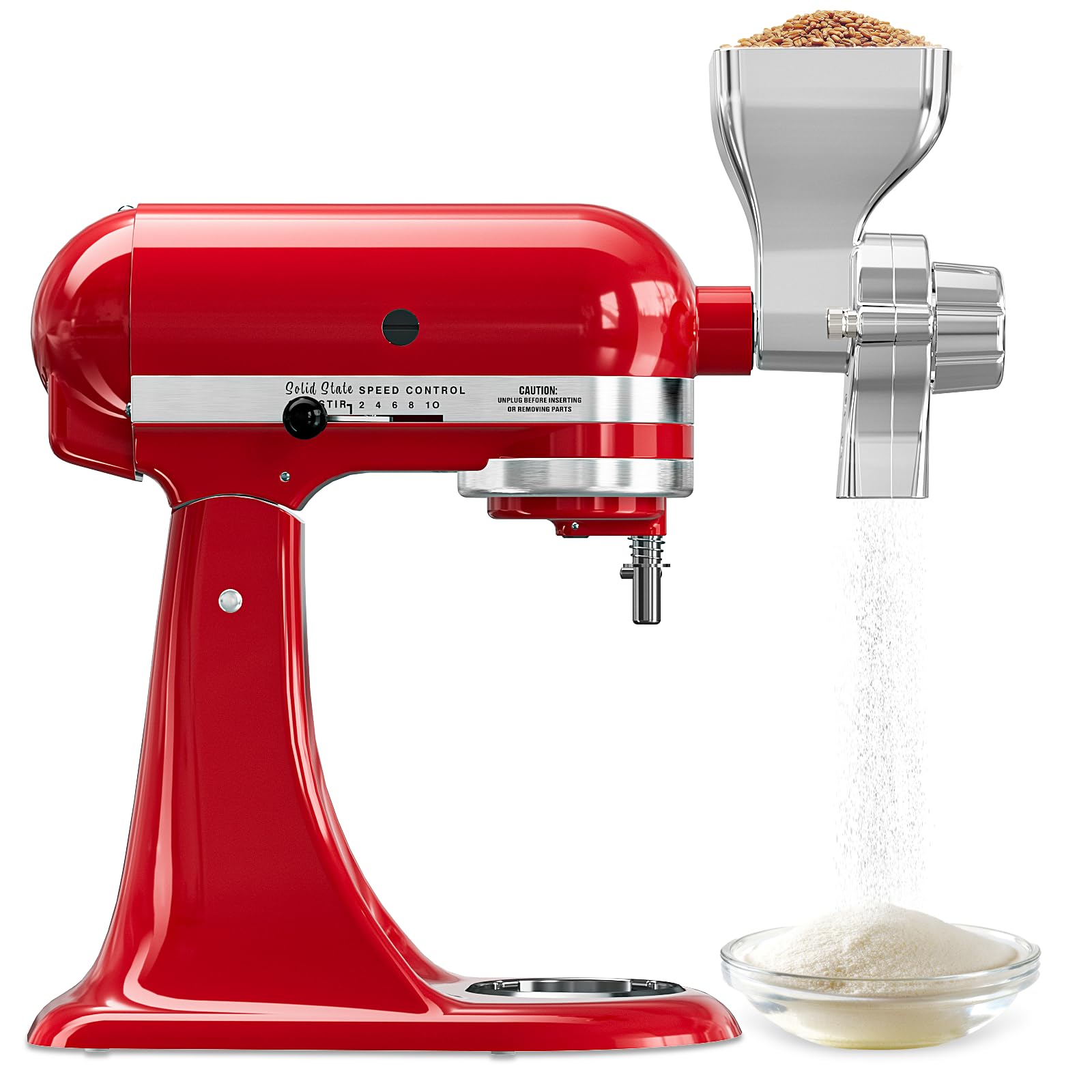Premium All-Metal Grain Mill Attachment for KitchenAid Stand Mixer - 12-Level Adjustable Flour Grinder for Wheat, Corn, Oats & Nuts | Perfect for Fresh Baking, Homemade Bread & Healthy Meal Prep