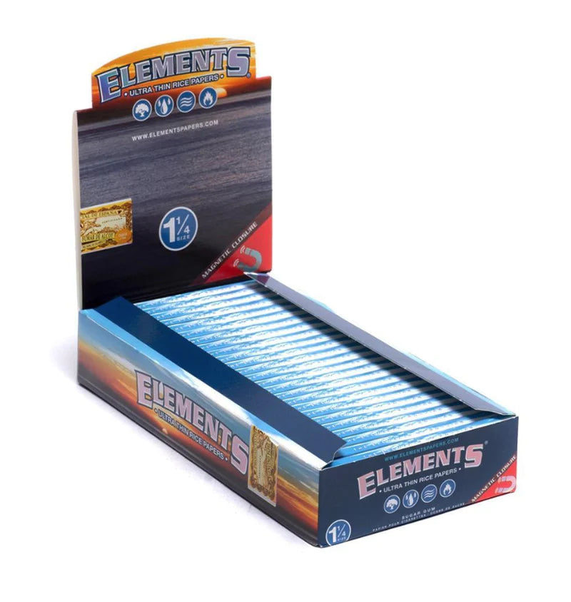 Premium Elements Rolling Papers - 1¼ Size - Slow Burning, Ultra-Thin & Unbleached for Smooth Smoking Experience - Perfect for Rolling Cigarettes, Joints & Herbal Blends