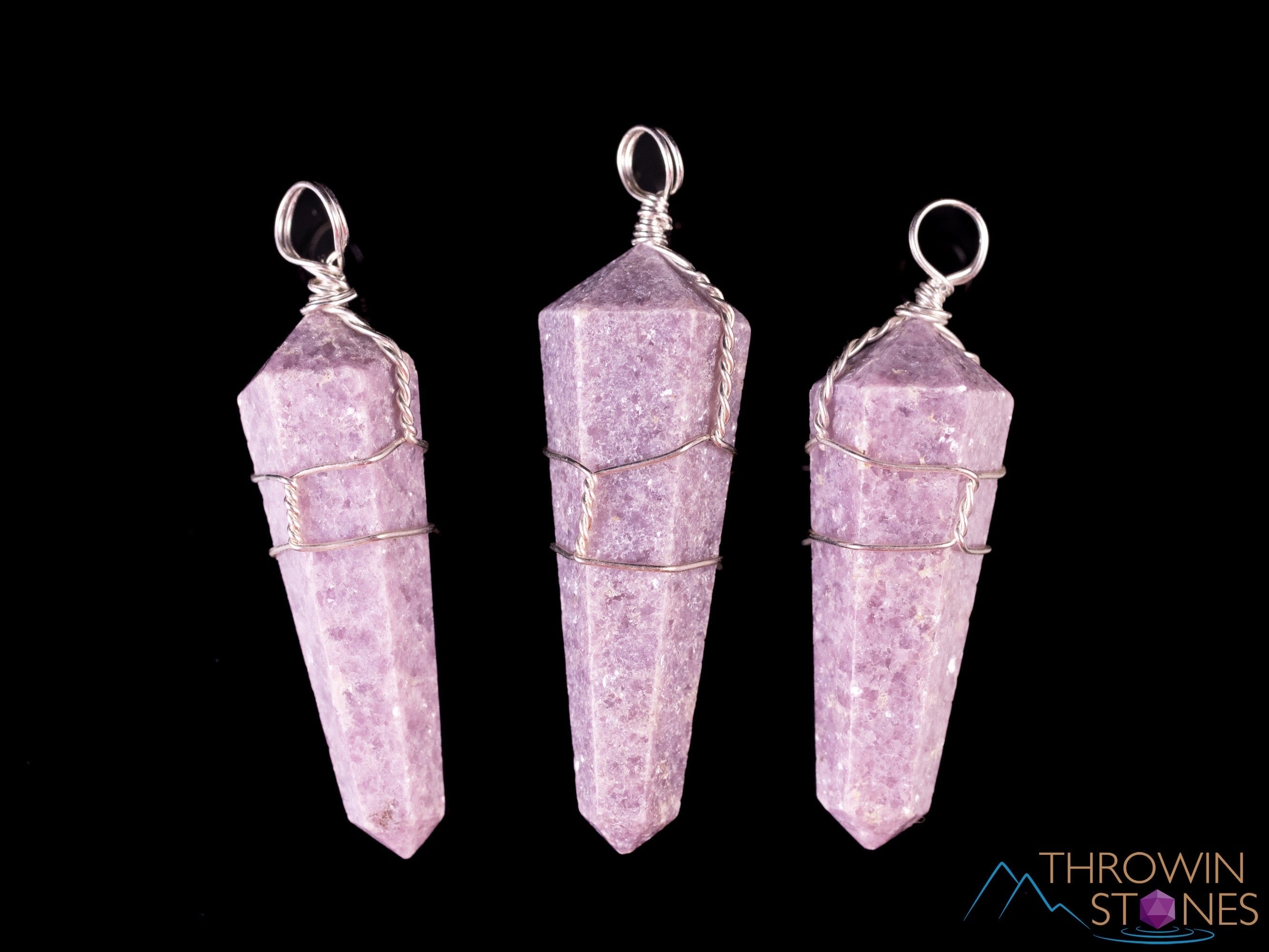 LEPIDOLITE Crystal Pendant Necklace - Handmade Wire Wrapped Healing Stone Jewelry with Natural Crystal Points | Spiritual Healing, Meditation & Energy Balancing Accessory