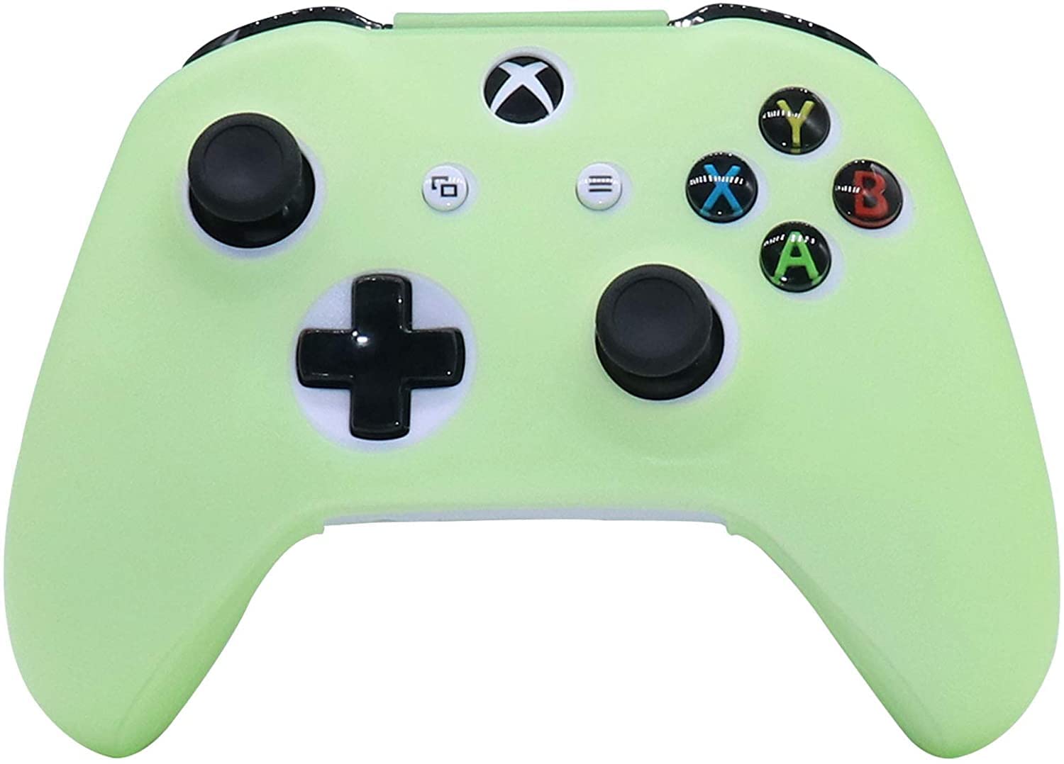 Premium Glow in The Dark Silicone Grip Cover for Xbox One S Controller - Protective Skin with 6 Bonus Grips (Not Compatible with Xbox Series) | Gaming Accessories for Enhanced Comfort & Night Play