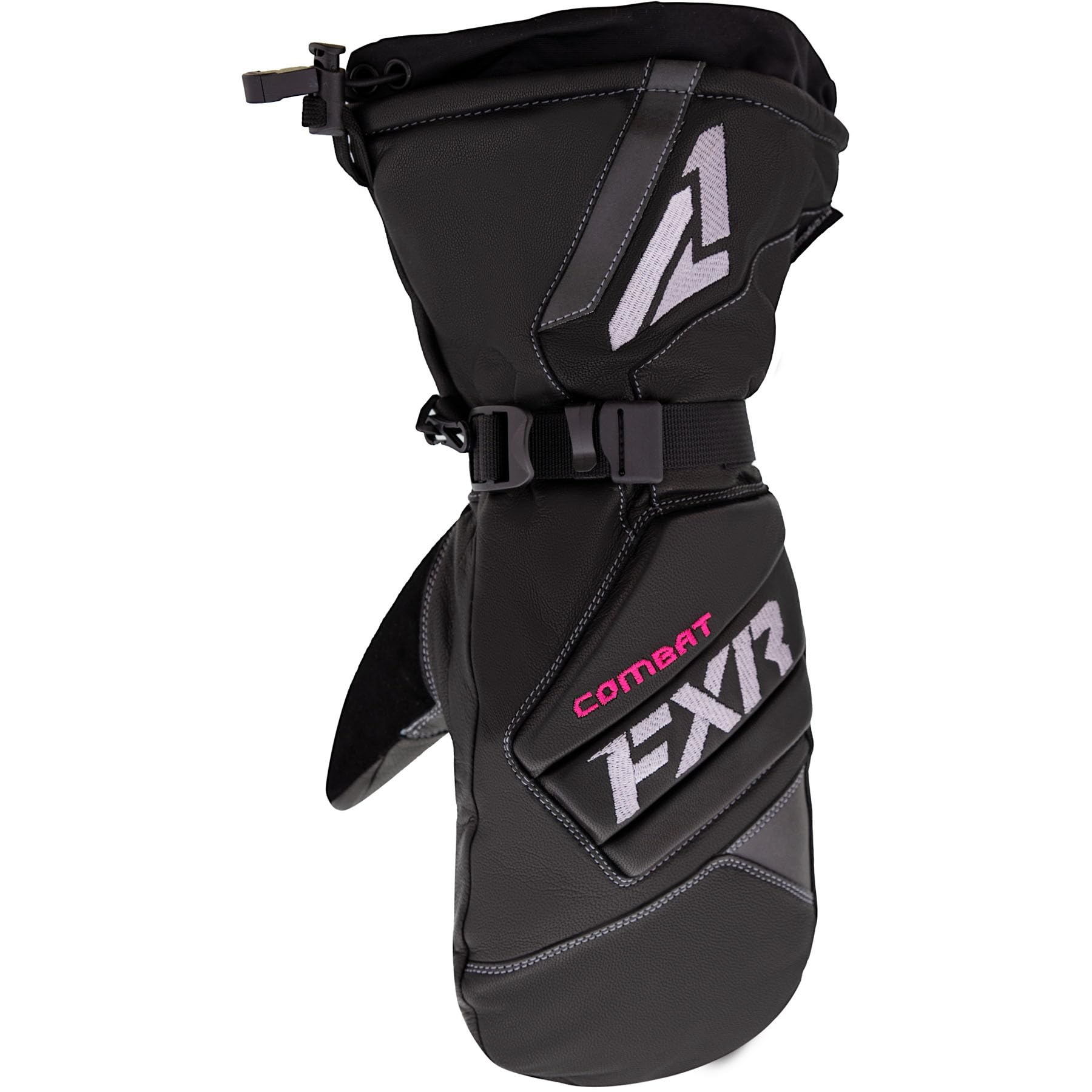 FXR Women's Combat Leather Mitt 2025 - Black X-Small | Premium Motorcycle Gloves for Cold Weather Riding & Street Bike Protection