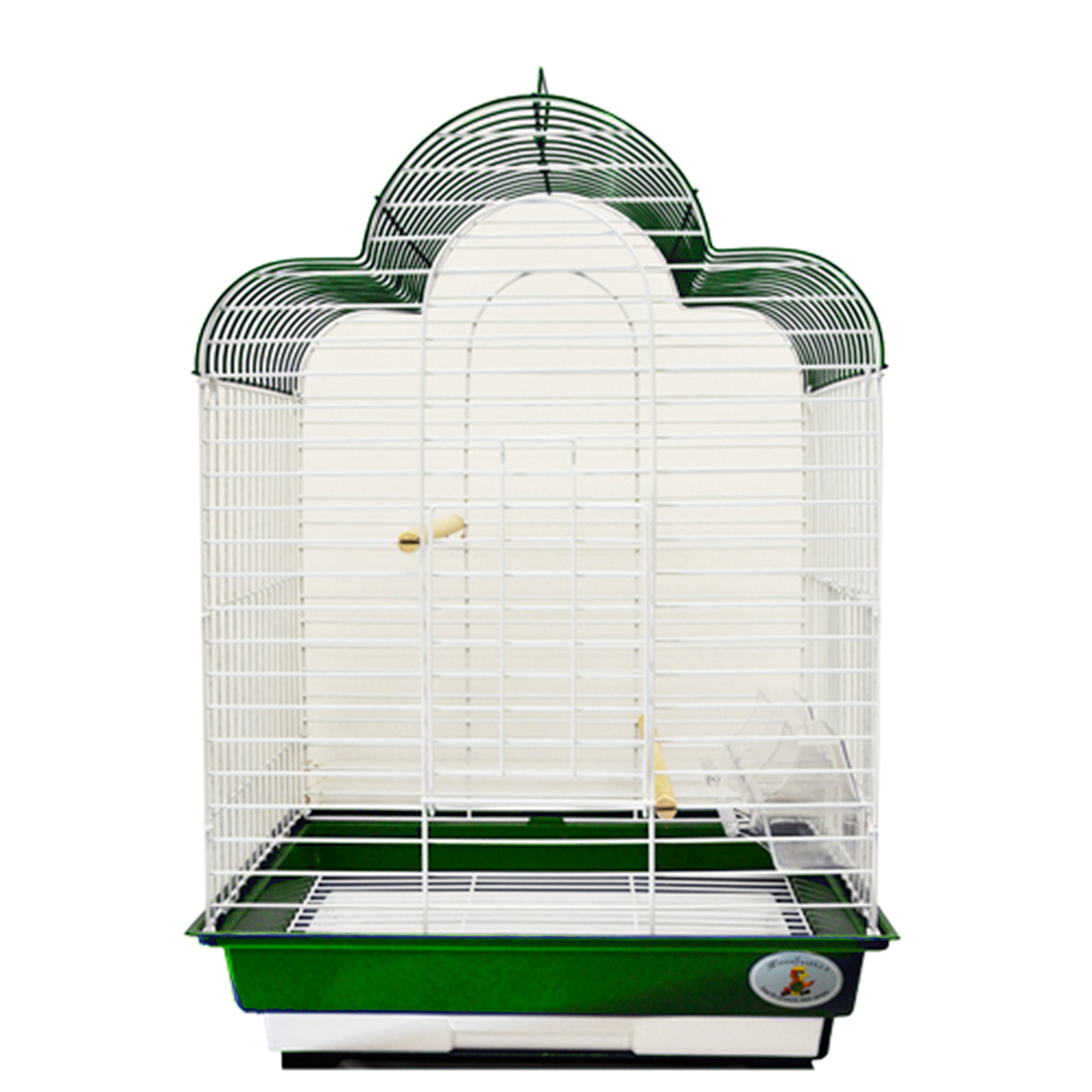 King's Cages ES 1814 T Bird Cage Toy - Safe & Durable for Cockatiels, Finches, Parakeets & Lovebirds - Green/White - Perfect for Playtime & Exercise in Home or Aviary