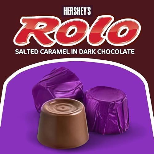 Rolo Dark Chocolate Candy with Caramel Filling - 1.5lb Bulk Pack (~110 Pieces) | Individually Wrapped Halloween Candy, Party Treats & Fall Snacks | Perfect for Trick-or-Treating, Office Treats & Holiday Gift Baskets