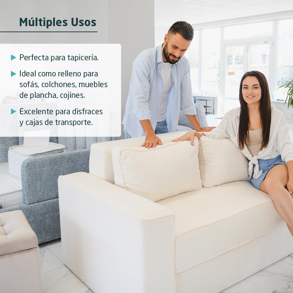 HOMEDI 3-Pack High-Density Polyurethane Foam Rubber Sheet (100x200x2cm) - HR Foam for Upholstery, Sofas, Mattresses & Cushion Filling - Gray - Perfect for DIY Furniture, Home Decor & Craft Projects