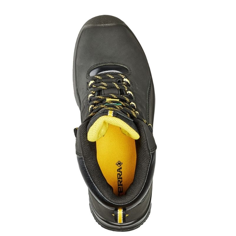 Terra Findlay SD Men's Size 6 Waterproof Composite Toe Work Boots - OSHA Approved Safety Shoes for Construction & Industrial Work (Black) - Perfect for Outdoor Jobs, Warehouse & Heavy Duty Labor