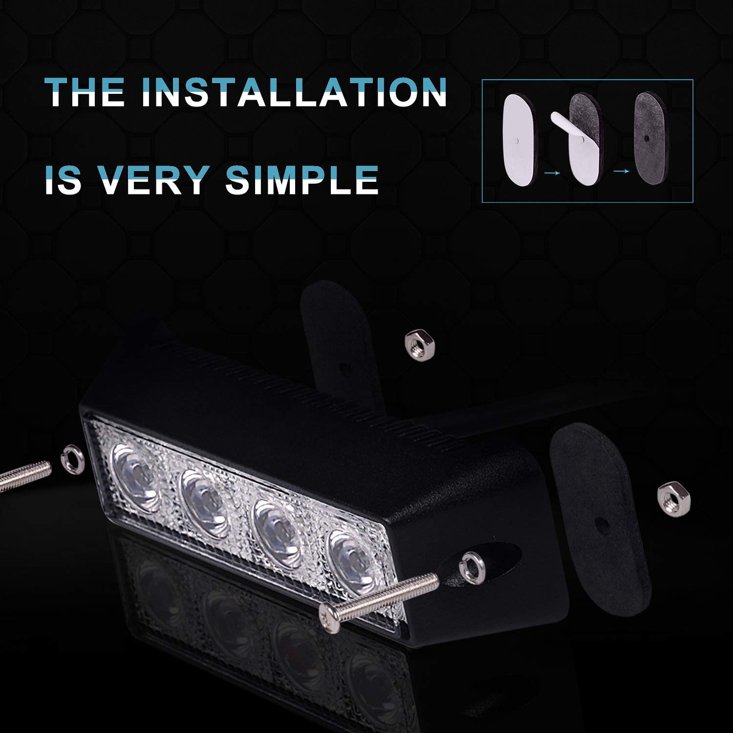 Kawell 12W LED Light Bar Spotlight - Super Bright LED Fog Light & Driving Light for Off-Road Vehicles, Motorcycle, ATV, UTV, 4x4, SUV, Truck, Tractor, Boat - Perfect for Night Driving, Work Lighting & Outdoor Adventures