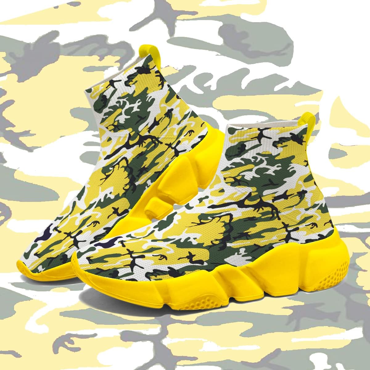 Hetios Men's Camouflage Running Shoes - Lightweight Breathable Walking Shoes for Workout & Casual Wear | Perfect for Gym, Hiking, and Everyday Use