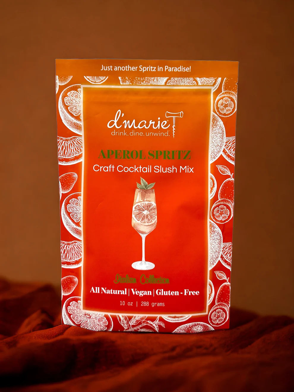 Aperol Spritz Craft Cocktail Slush Mix - Premium Italian Aperitif Drink Mix for Summer Parties, Poolside Relaxation & Outdoor Gatherings