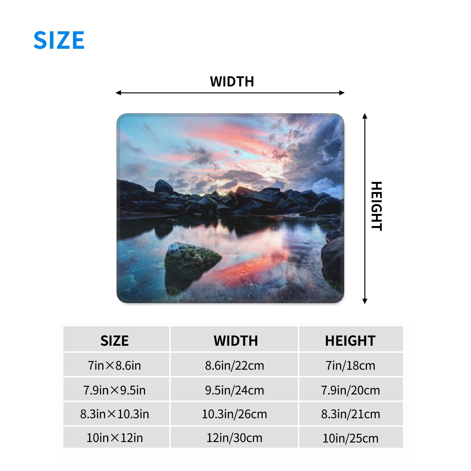 Custom Photo Mouse Pad - Personalized with Your Picture & Text - Non-Slip Rubber Base & Stitched Edge - 12x10 Inch (30x25cm) Desk Mat for Office, Home, Gaming PC & Laptop - Perfect Gift for Gamers & Professionals