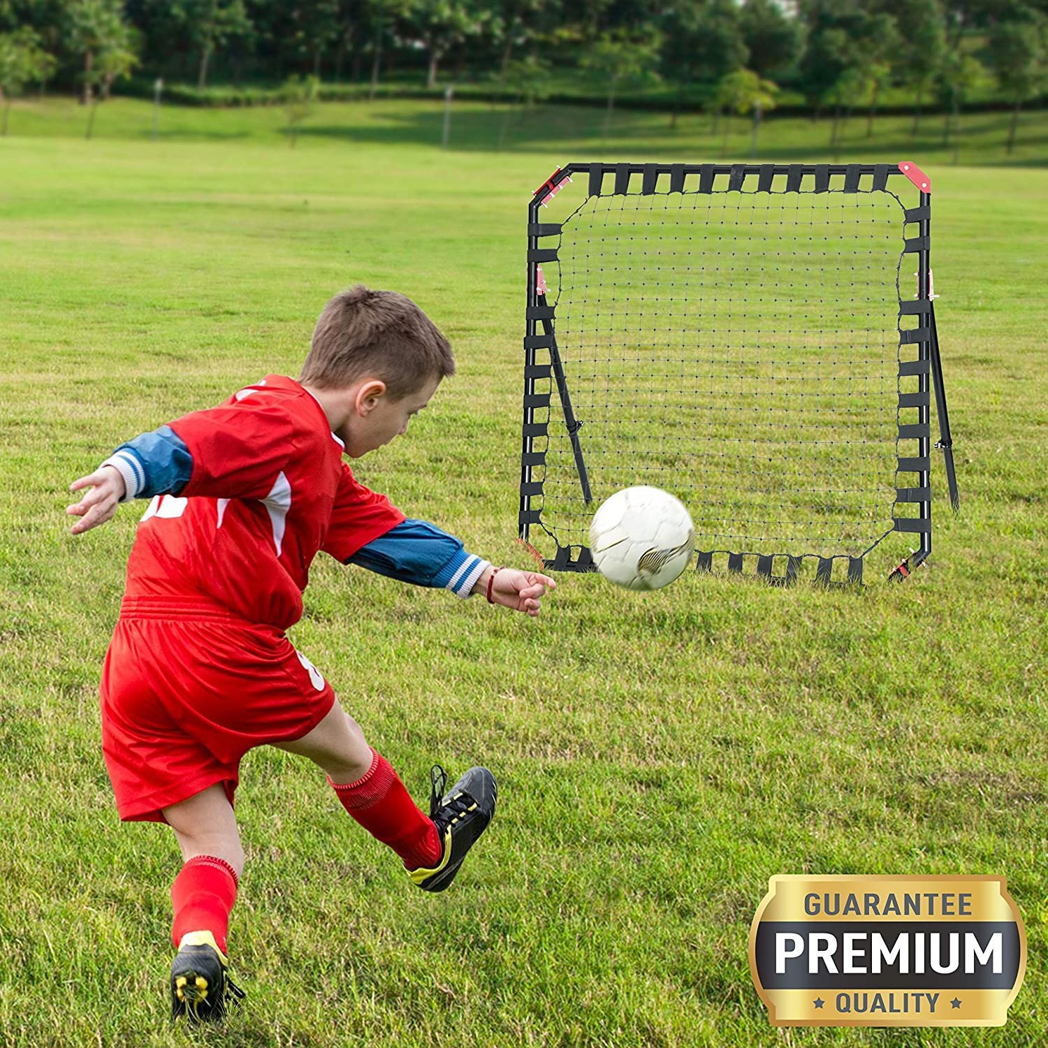 Best Soccer Return Training Equipment for Kids & Adults - Heavy-Duty Kickback Football Trainer for All Ages | Perfect for Backyard Practice, Team Drills & Solo Training