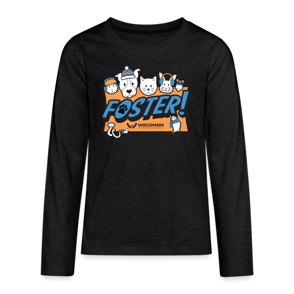 Premium Foster Winter Logo Kids' Long Sleeve T-Shirt - Soft Cotton Comfort for Boys & Girls - Perfect for School, Playdates & Outdoor Activities
