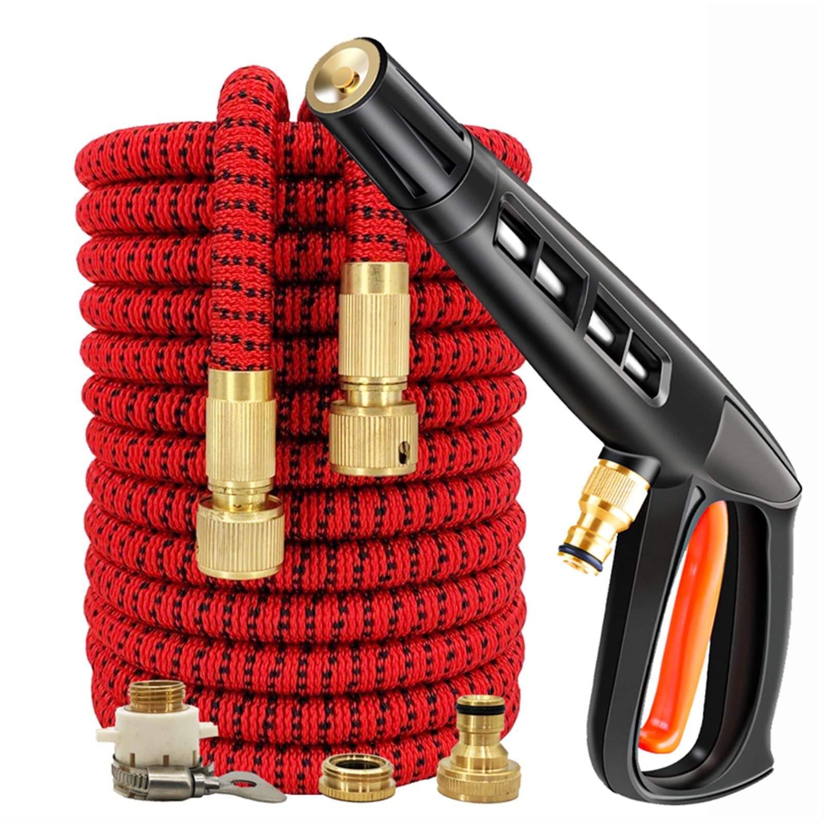**Expandable 100ft Garden Hose - High Pressure Flexible Watering Hose for Irrigation, Car Washing, and Outdoor Cleaning | Durable Magic Hose with Spray Gun for Lawns, Yards & Home Use**