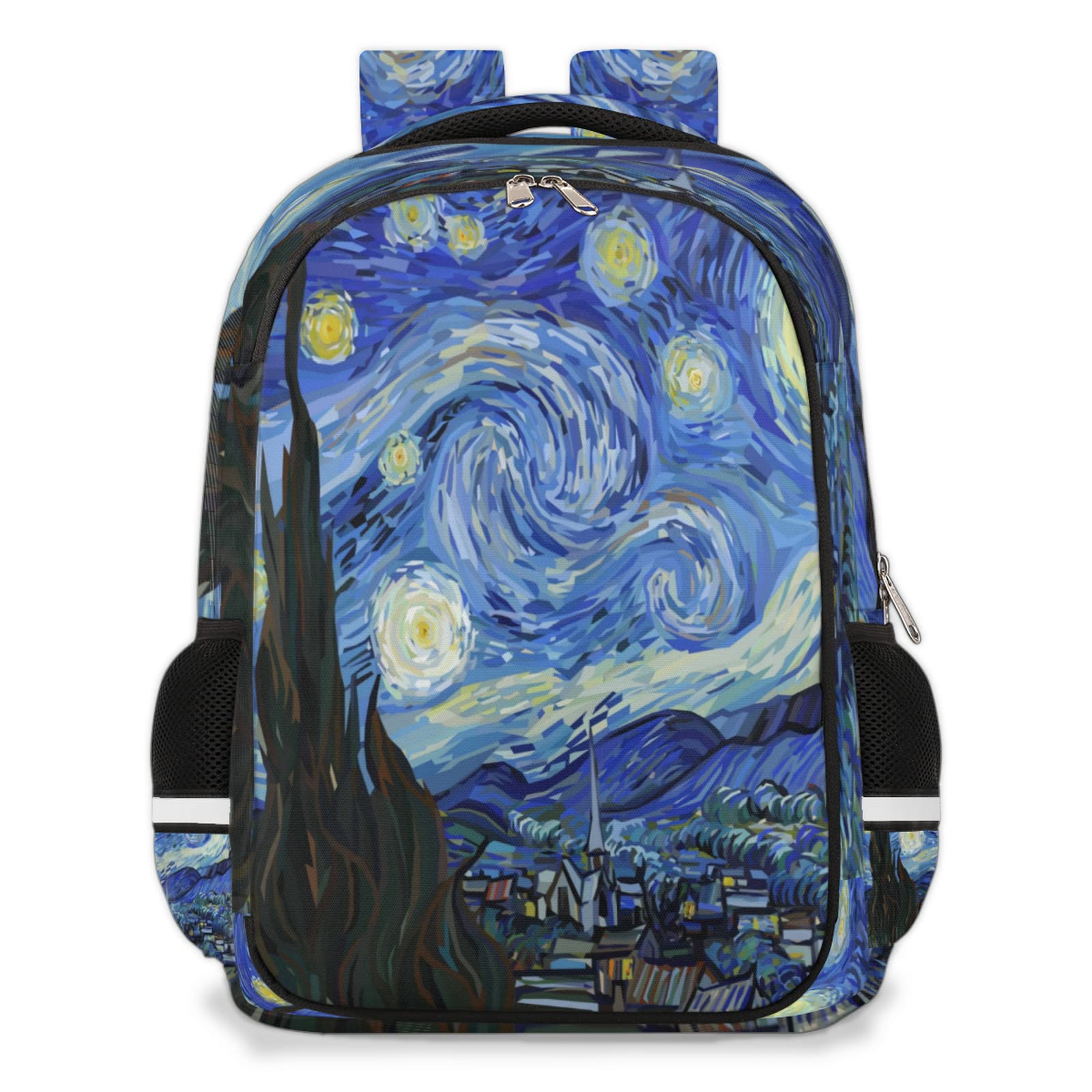 Starry Night Laptop Backpack for Men & Women - Durable Water Resistant Business Travel Backpack with 15.6 Inch Laptop Compartment - Perfect for Office, School, College & Commuting