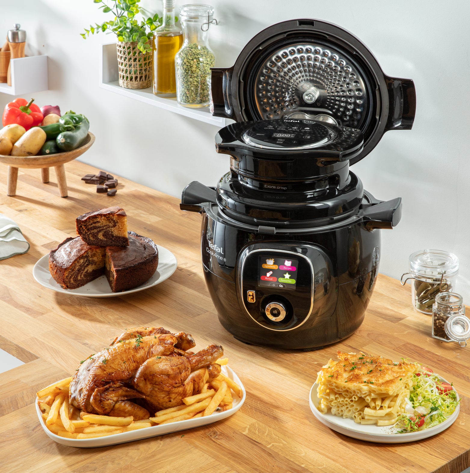 Tefal Cook4me Accessory - Extra Crisp Lid EY1508 for Air Fryer & Pressure Cooking | Perfect for Crispy Meals & Healthy Cooking