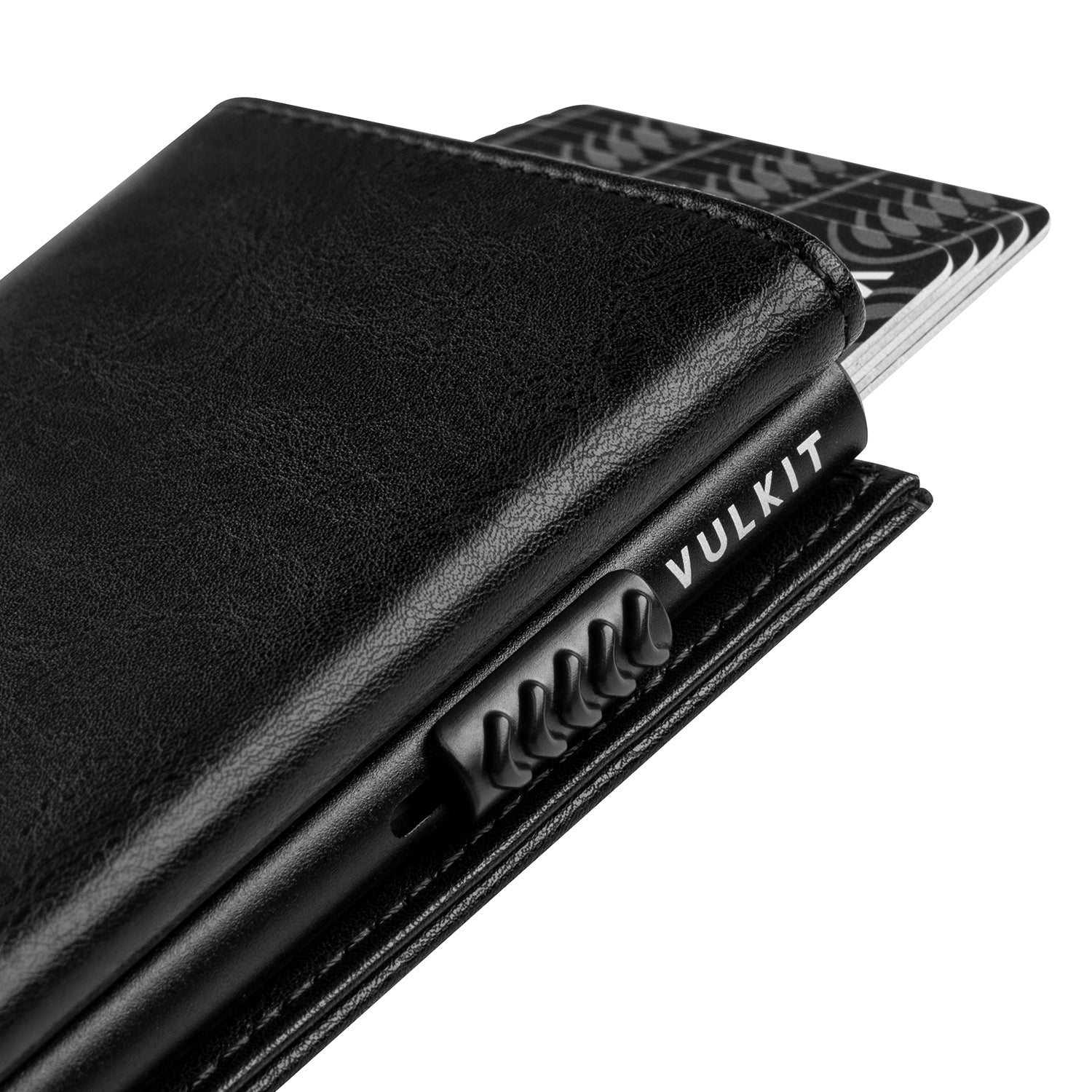 VC302 Side Slider Tri-Fold Wallet with Magnetic Strip Closure & Back Zipper Pocket - Slim RFID Blocking Leather Wallet for Men - Perfect for Business, Travel & Everyday Use