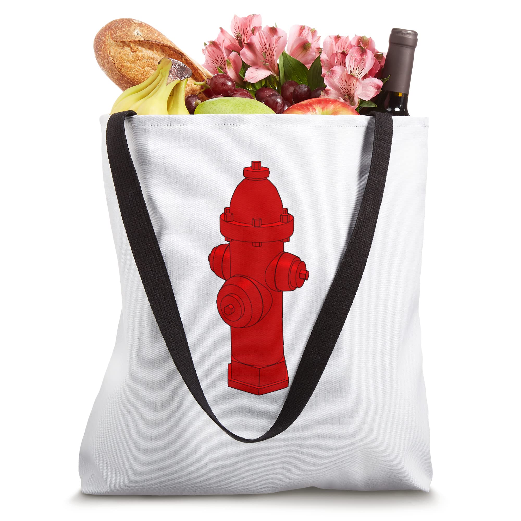 Stylish Fire Hydrant Tote Bag - Durable Reusable Shopping Bag for Groceries, Beach & Daily Use - Eco-Friendly Cotton Canvas Carryall for Women & Men