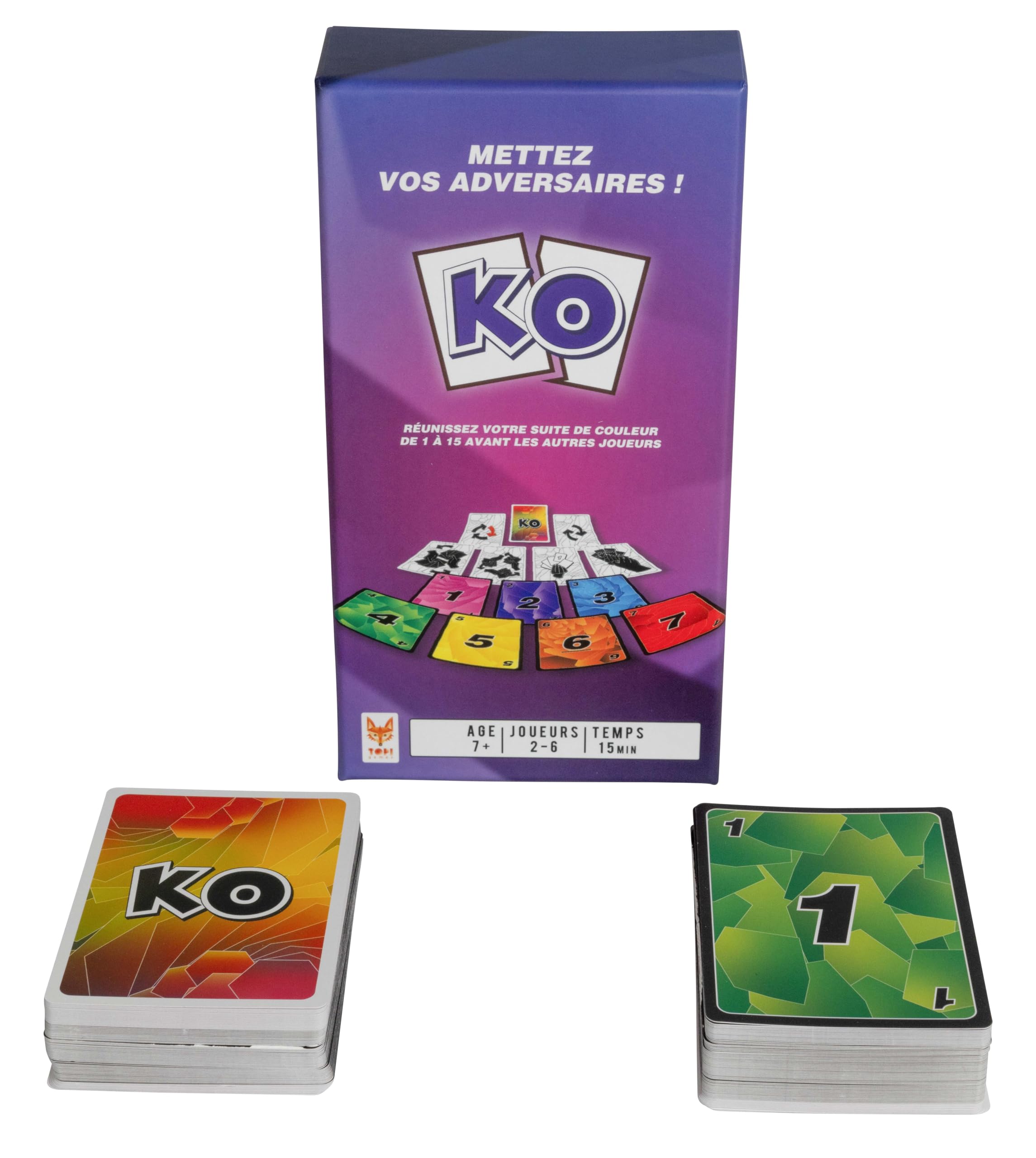 Topi Games KO Card Game - Fun Family Party Game for Kids & Adults - Perfect for Game Nights, Travel & Social Gatherings