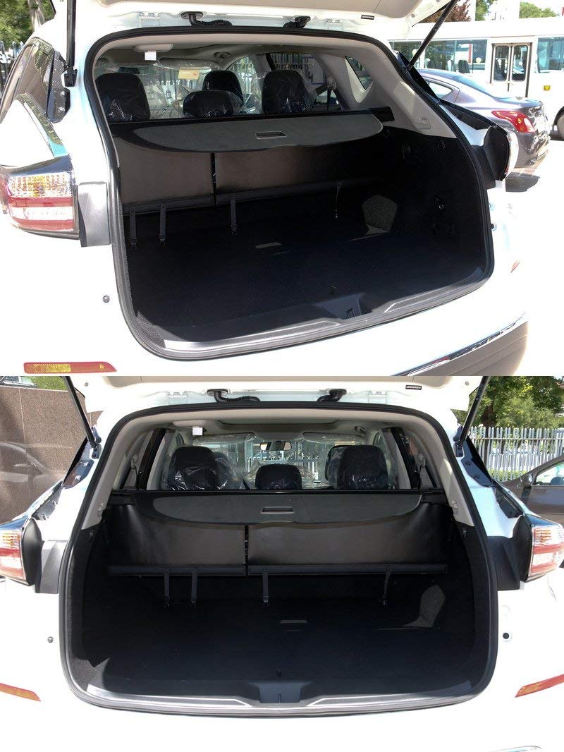 Vesul Retractable Cargo Cover Compatible with Nissan Murano 2015-2023 - Car Trunk Security & Privacy Cover, Window Wind Deflector, Chrome Trim Rain Guard Vent Visor Shield | Perfect for Road Trips, Grocery Hauling & Vehicle Protection