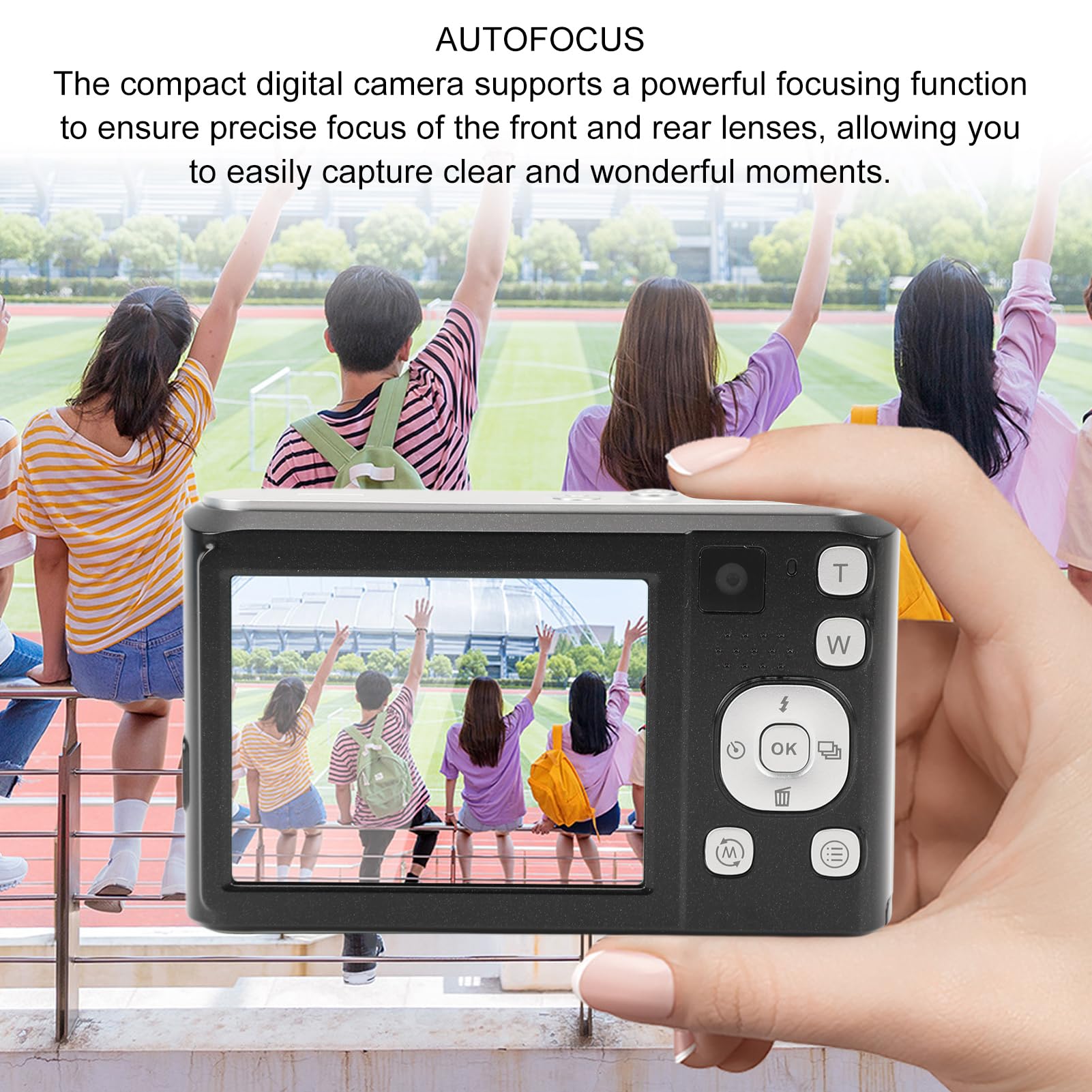 4K UHD Digital Camera with 48MP Autofocus & 16X Zoom - Compact Vlogging Camera with LED Flash, 2.8