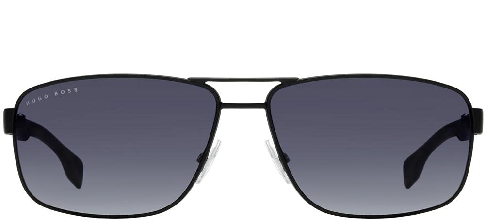 BOSS by Hugo Boss Men's BOSS 1035/S Pilot Sunglasses - Matte Black Frame, 64mm Lens, 15mm Bridge | Classic Aviator Style for Driving, Travel & Outdoor Activities