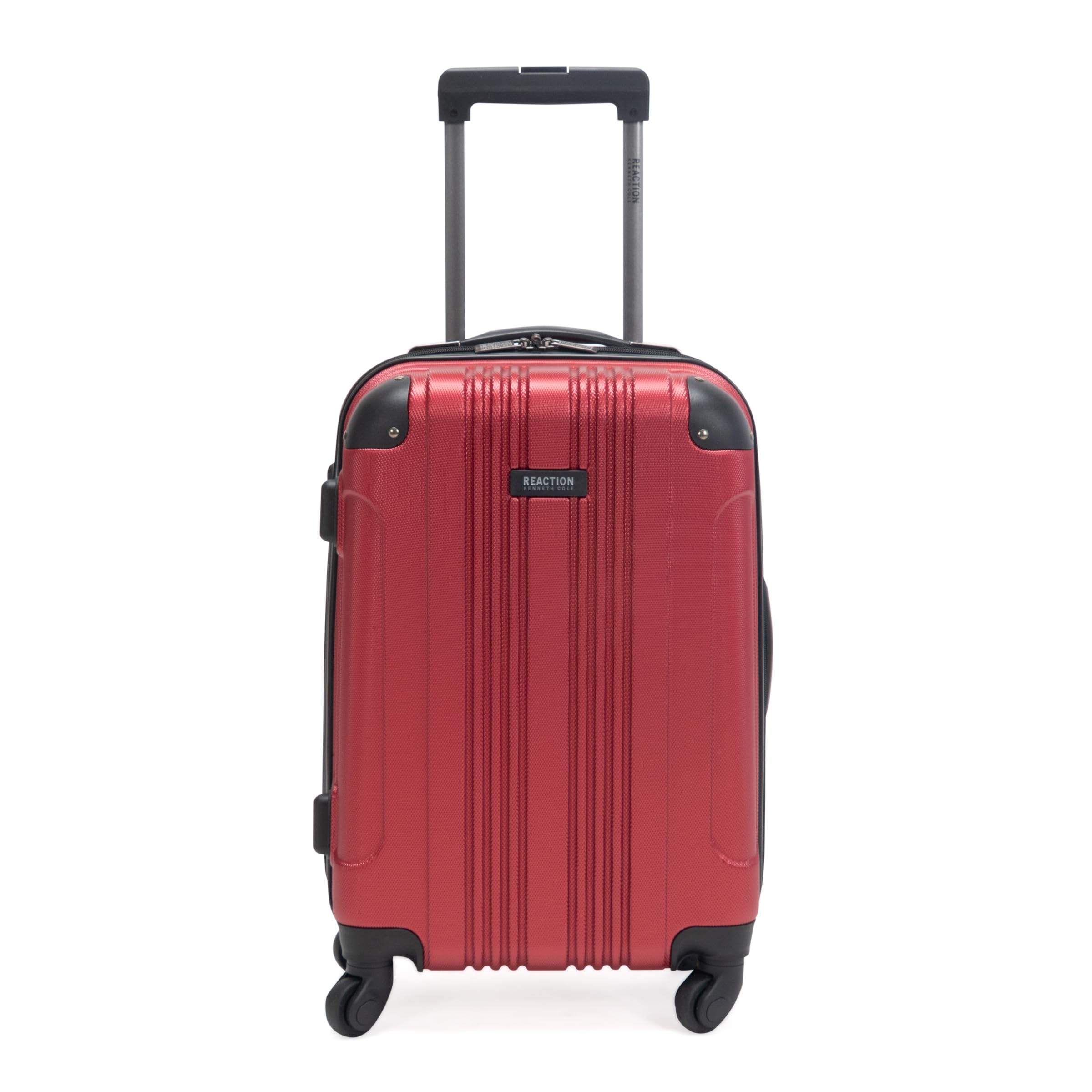 Kenneth Cole REACTION Out of Bounds Lightweight Hardshell 4-Wheel Spinner Luggage Carry On - 20 Inch Scarlet Red Suitcase for Travel, Business Trips & Weekend Getaways