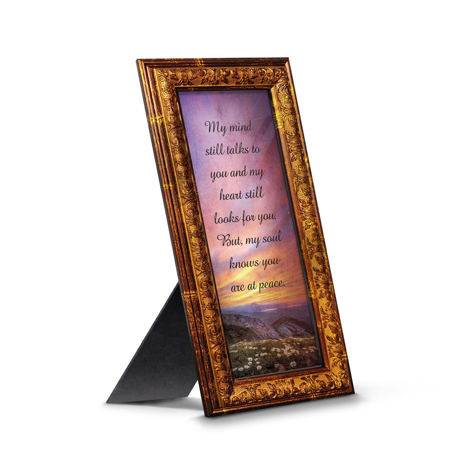 Crossroads Home Décor 'You Are at Peace' Memorial Picture Frame 7406R - Perfect for Remembrance Gifts, Memorial Displays & Cherishing Memories in Living Rooms, Bedrooms or Offices