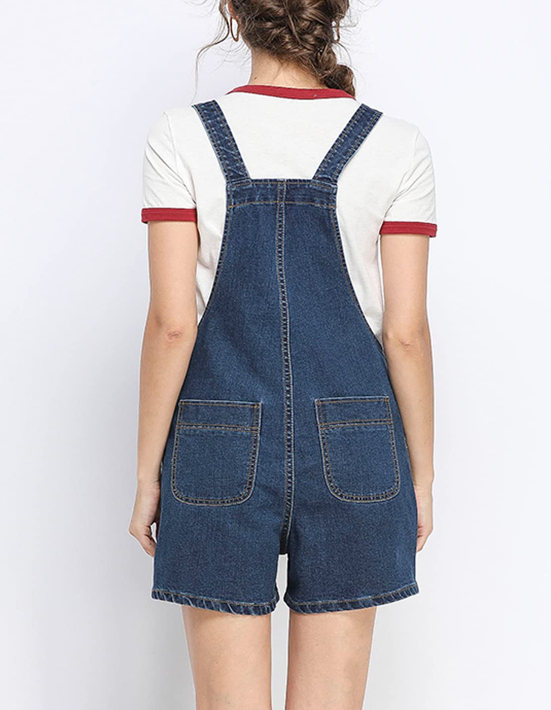 Women's Casual Denim Overalls with Adjustable Straps - Loose Fit Baggy Jumpsuit Romper Pants & Jean Shorts for Everyday Wear, Street Style & Summer Outfits
