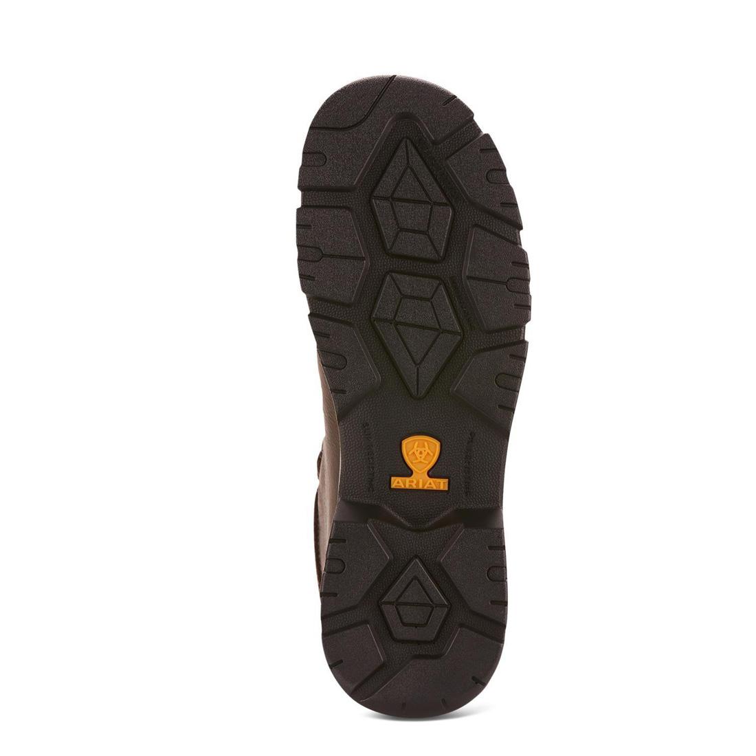 **Men's Dark Brown Edge LTE Composite Toe Waterproof Moc Toe Work Boots - Slip Resistant & Comfortable for Construction, Outdoor & Heavy Duty Jobs**