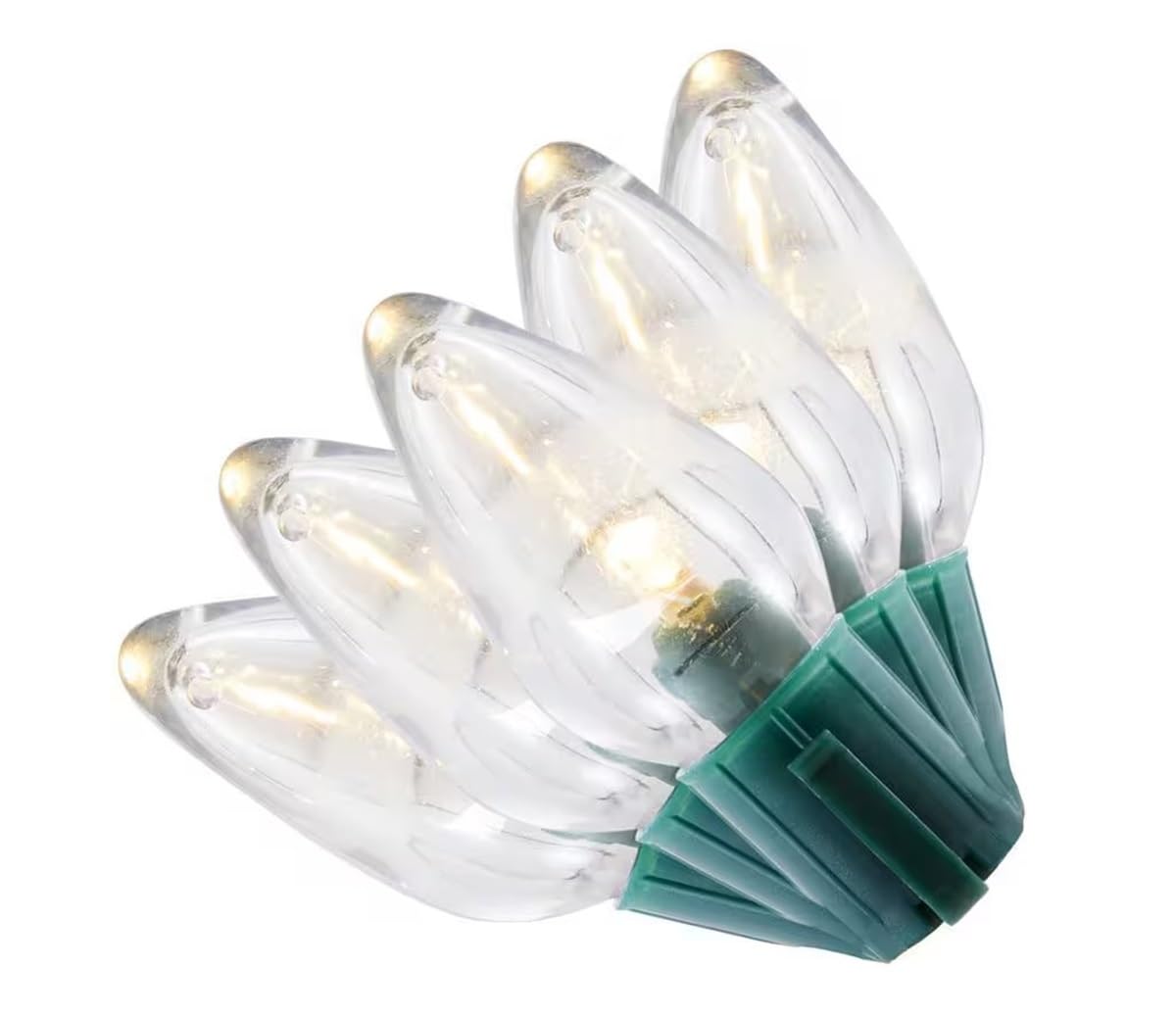 25 LED C-9 Warm White Christmas Lights for Outdoor Roof, House, and Holiday Decorations