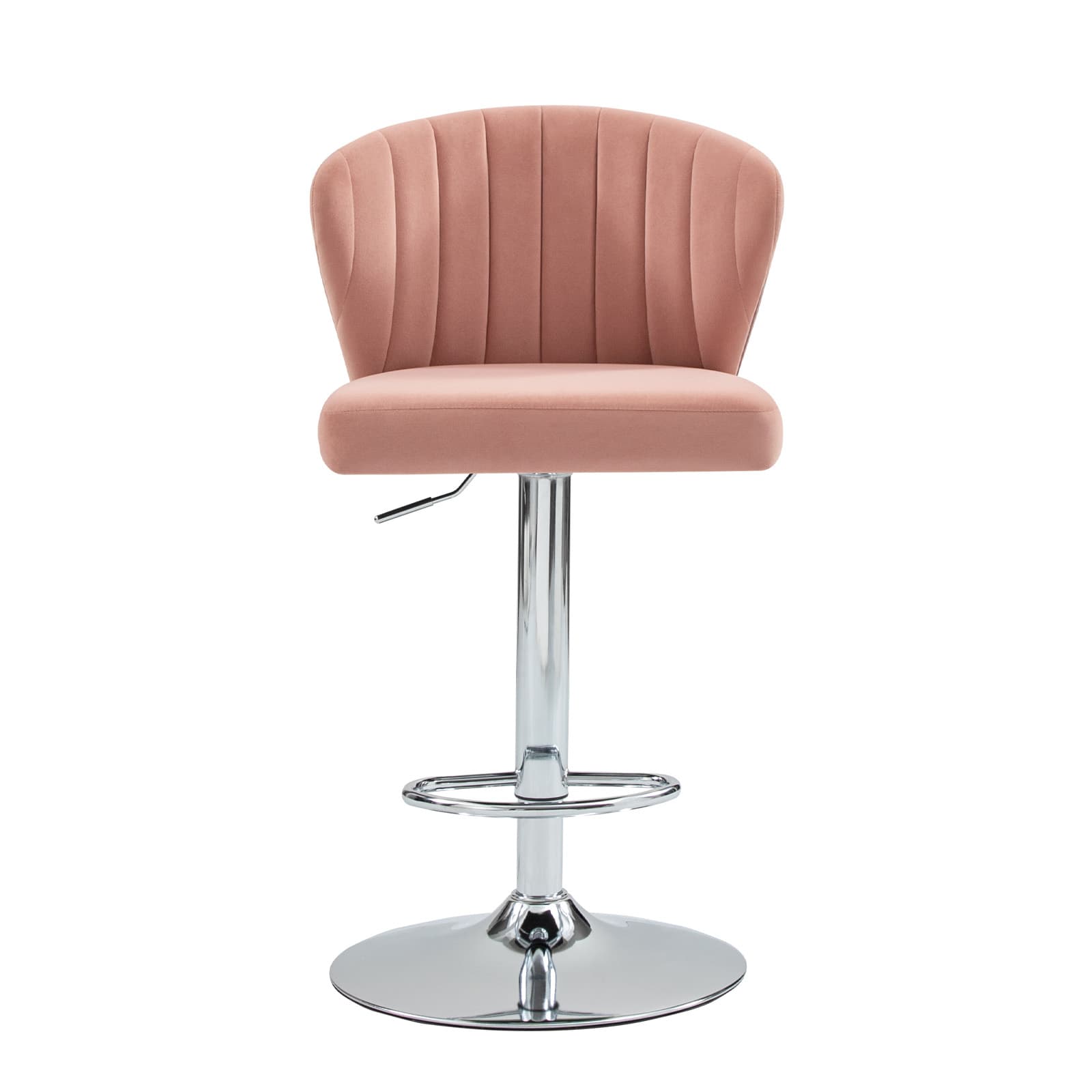 Geoff Modern Adjustable Swivel Bar Stool - Height Adjustable Kitchen Island Stool with 360° Rotation for Home, Office & Cafe Use