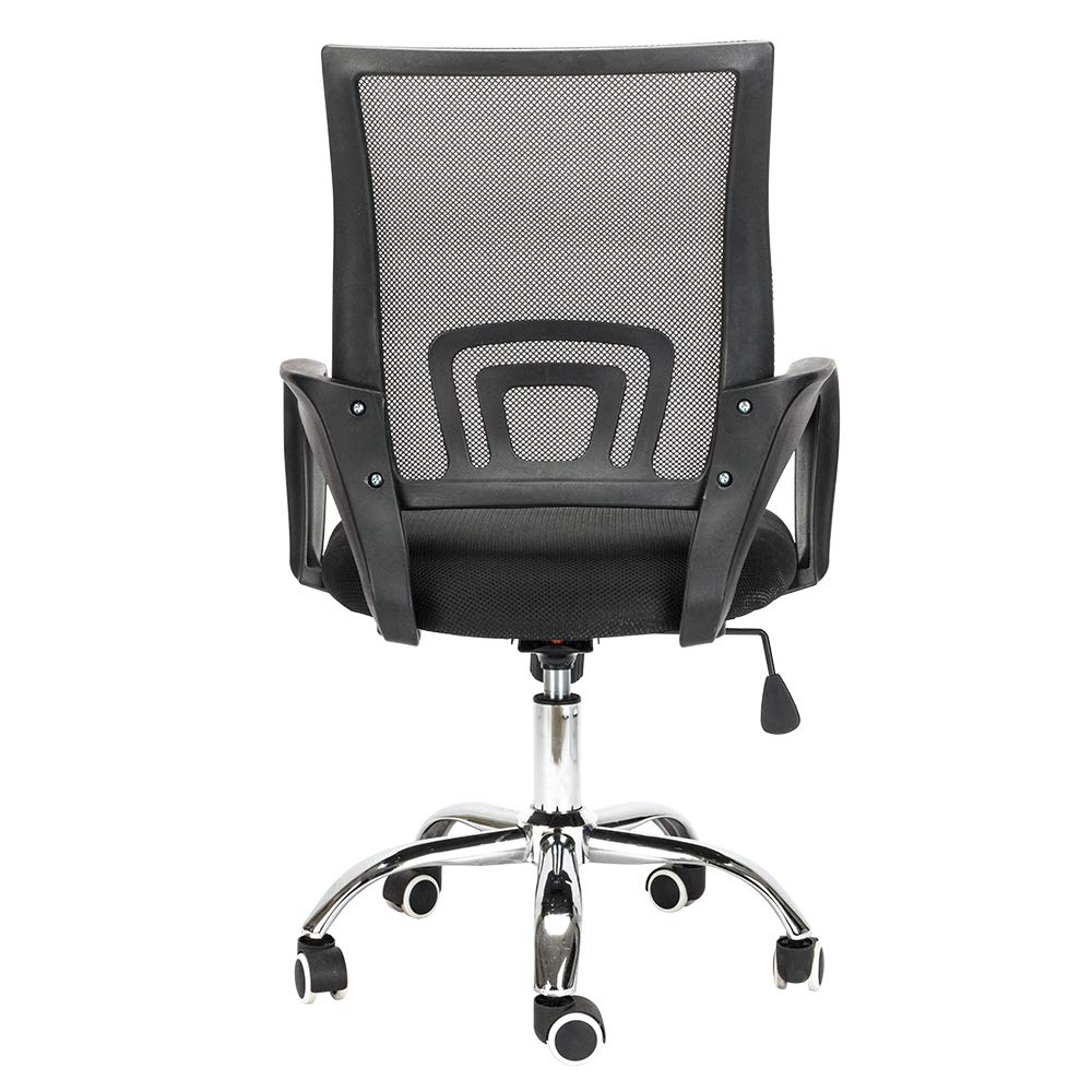 Ergonomic Mesh Office Chair with Adjustable Headrest & Armrests - Black Swivel Desk Chair for Home & Office Use - Height Adjustable, Gas Lift, Breathable Back Support - Perfect for Long Work Hours & Gaming Sessions