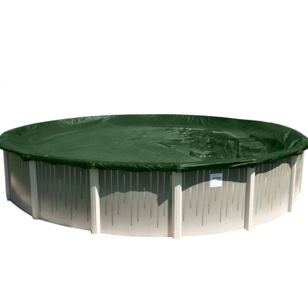 Buffalo Blizzard Ripstopper Heavy-Duty Winter Pool Cover for 18-Foot Round Above Ground Pools | 4-Foot Overlap for Secure Fit | Durable Green Material | Perfect for Winter Protection and Snow Load Resistance