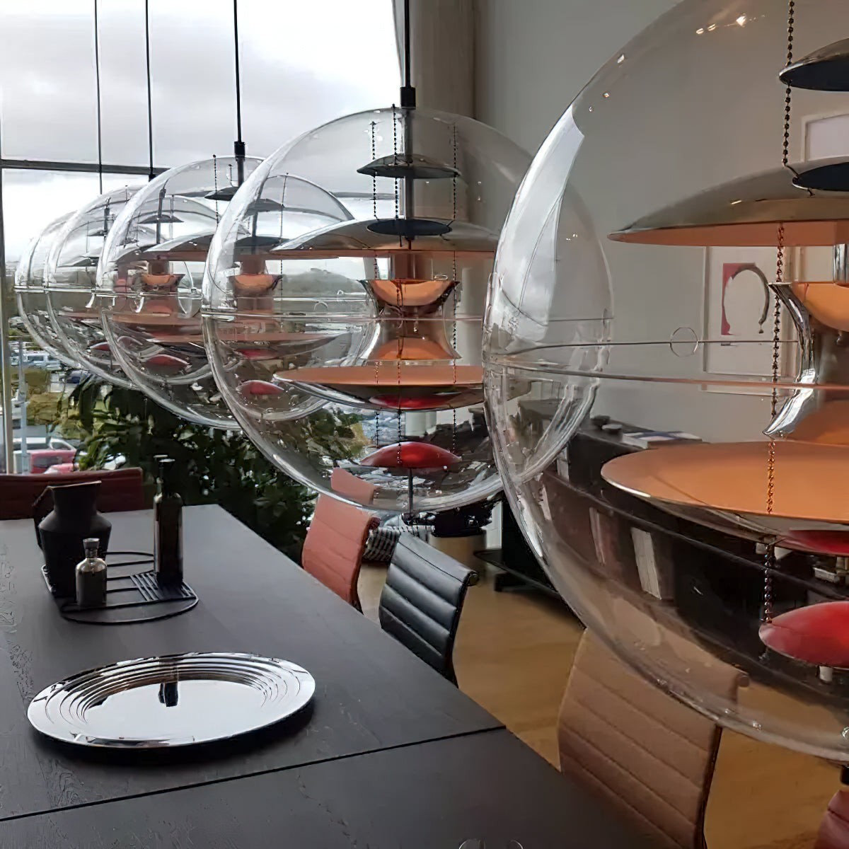 VP Globe Pendant Light - Modern Glass Hanging Light Fixture for Dining Room, Kitchen Island, Bedroom & Living Room Decor