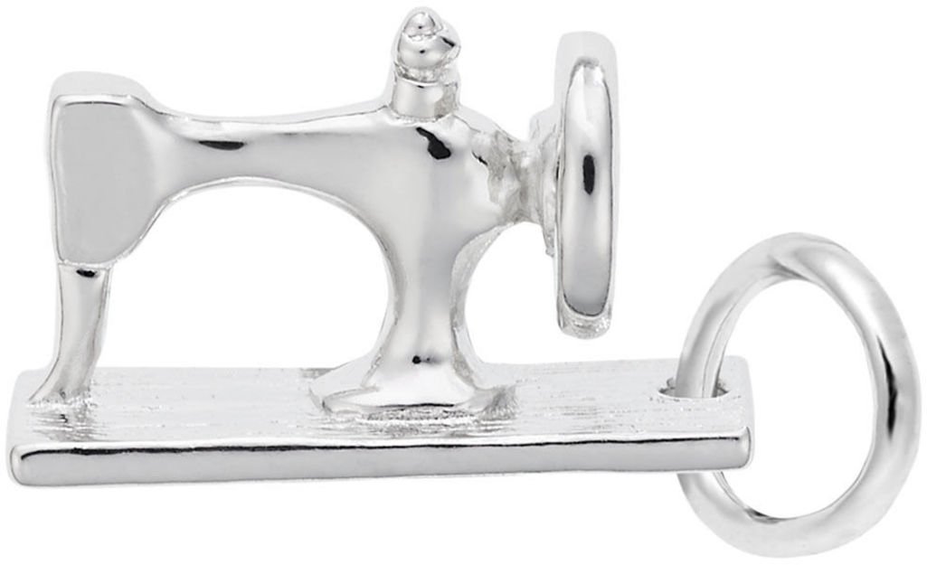 Rembrandt Small Sewing Machine Charm - Vintage Silver Jewelry for Crafters & Fashion Lovers - Perfect for DIY Projects, Gifts & Everyday Wear