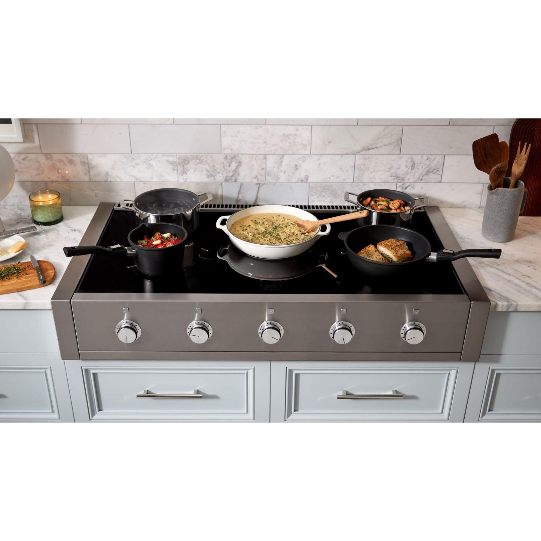 AGA AMC36INRTSS 36-Inch Built-In Induction Cooktop with Stainless Steel Finish - Perfect for Modern Kitchens & Professional Cooking
