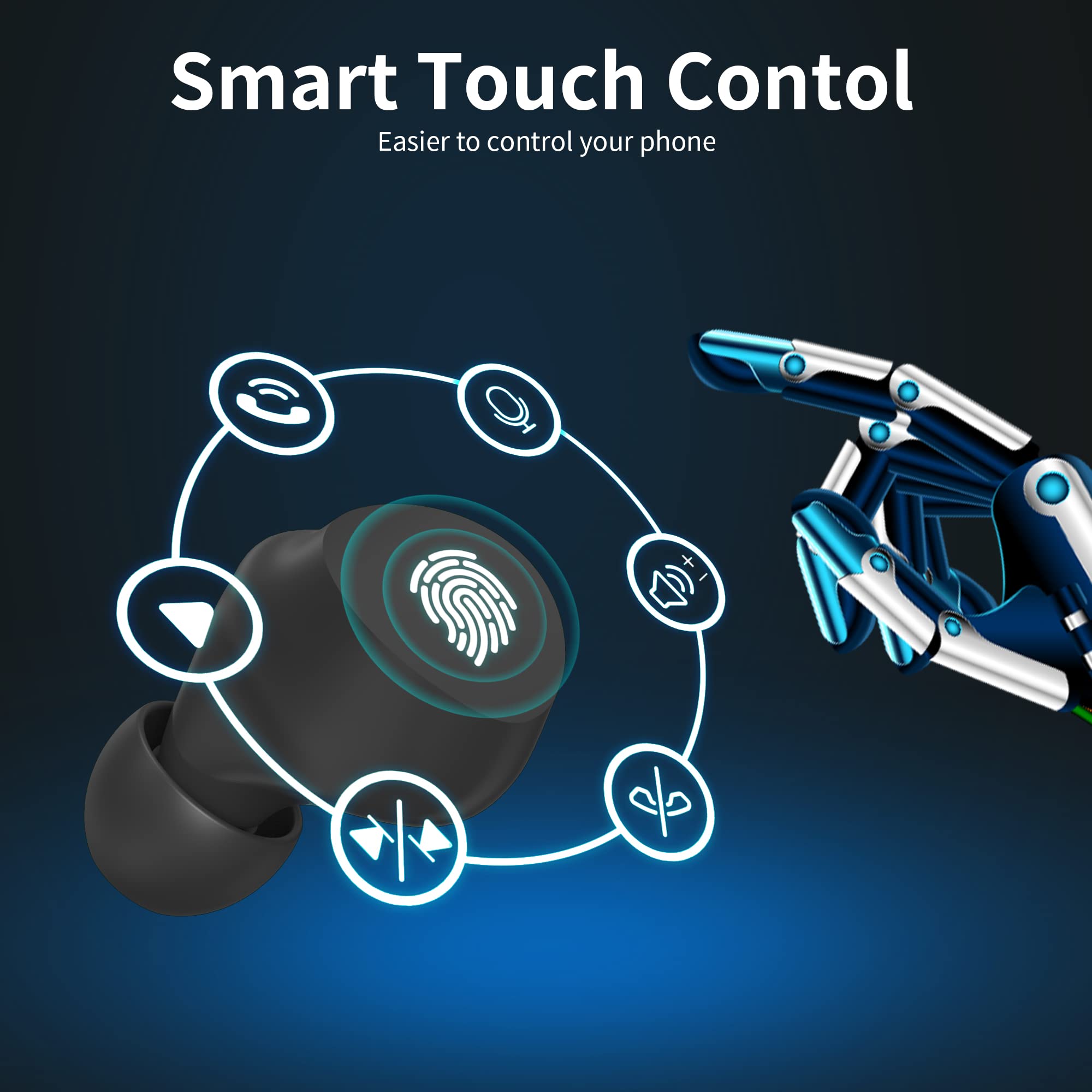 Small Wireless Earbuds - Mini Bluetooth Headphones with 36H Playtime, IPX5 Waterproof, Stereo Sound & Built-in Mic | Perfect for Sports, Workouts & Daily Commute